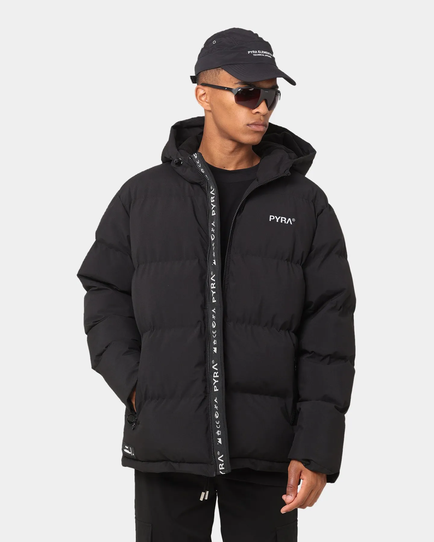 PYRA Alpine Puffa Jacket Black Remember Non Restrictive Collar