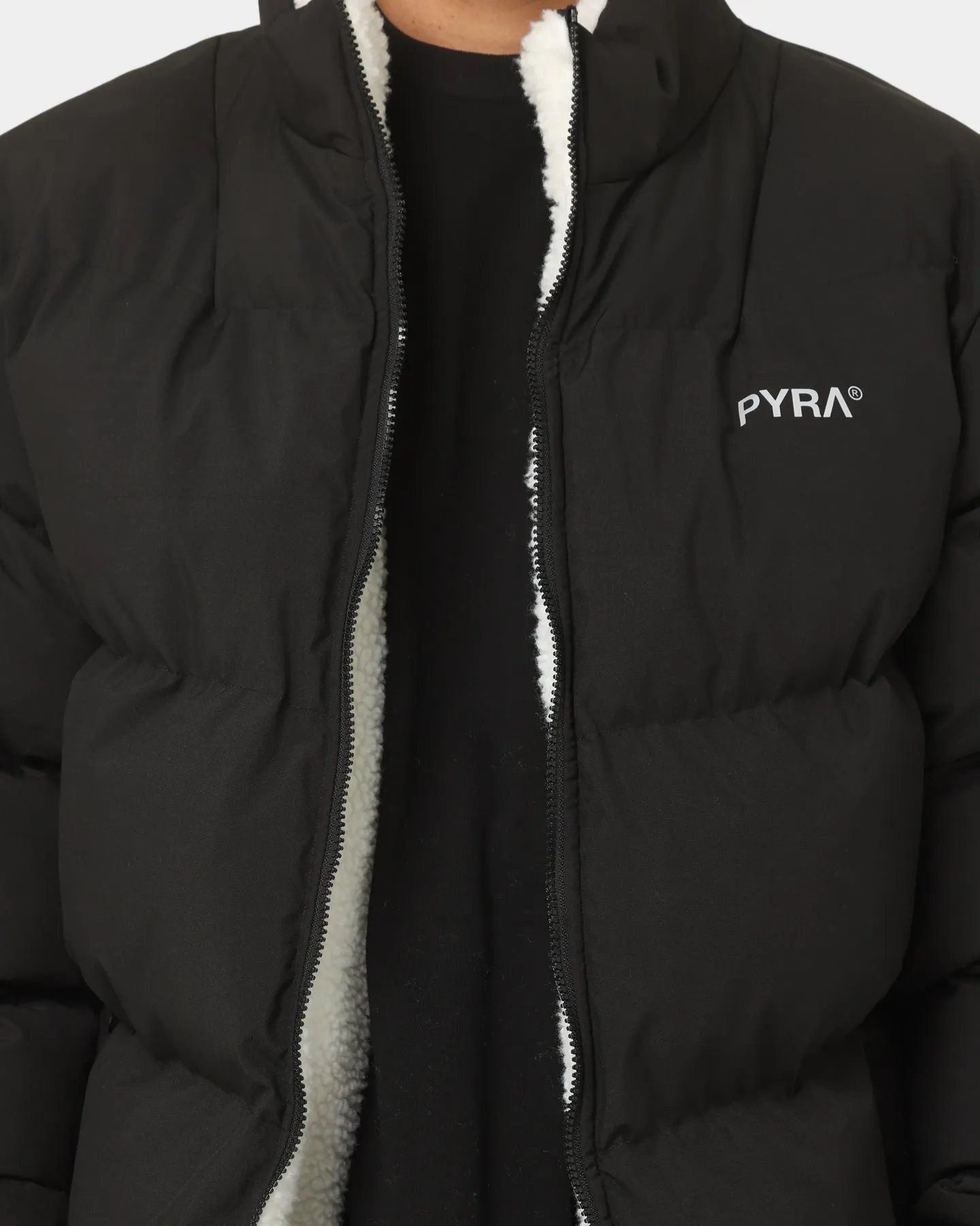 LayeredComfort Goggles PYRA Sherpa Puffa Jacket Black/White