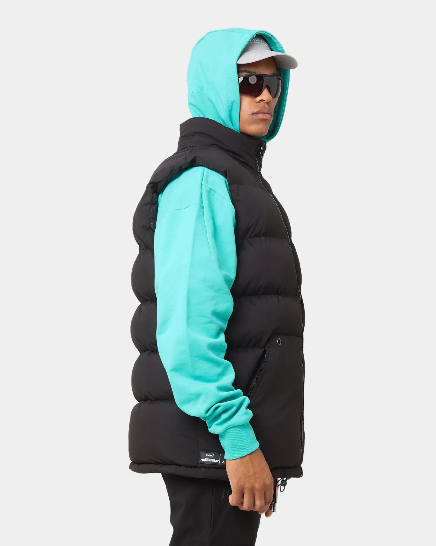 Neutral Tones Performance Wear PYRA Sleeveless Puffa Vest Black