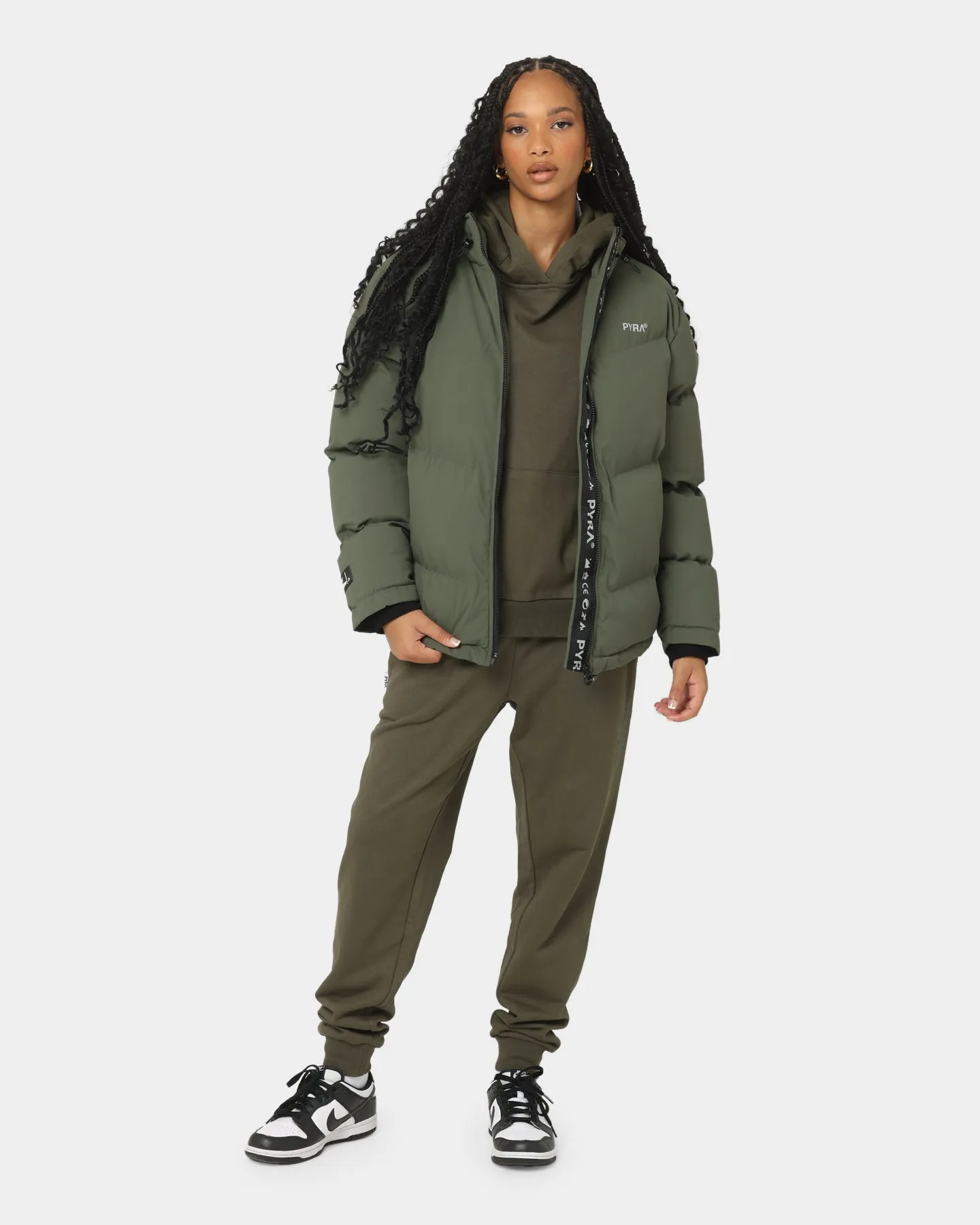 PYRA Women's TM Standard Hoodie Dark Olive Outdoor Use