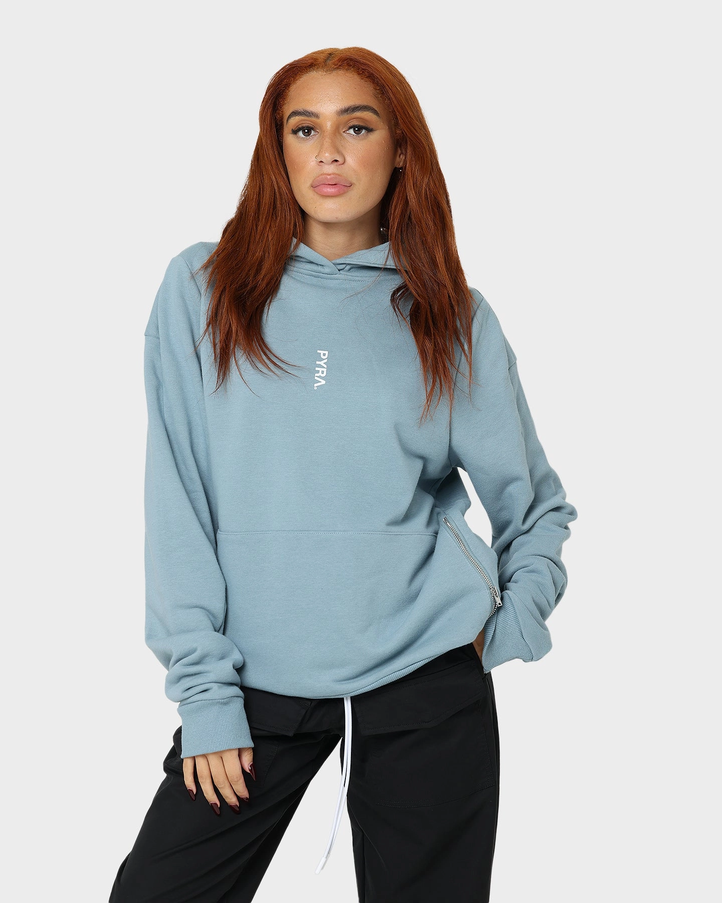 Quick Access Pockets PYRA Blaze Hoodie Grey Mist