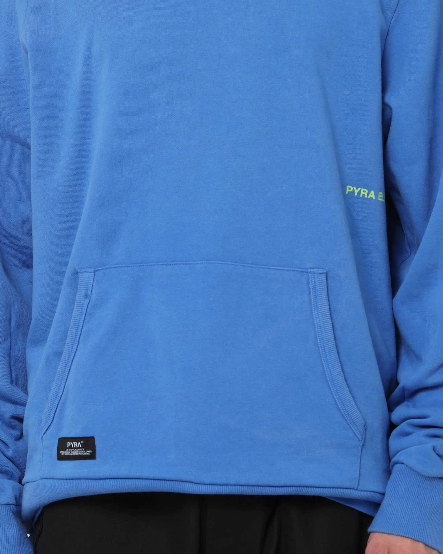 PYRA Design Logo Hoodie Laguna Blue Easy Care