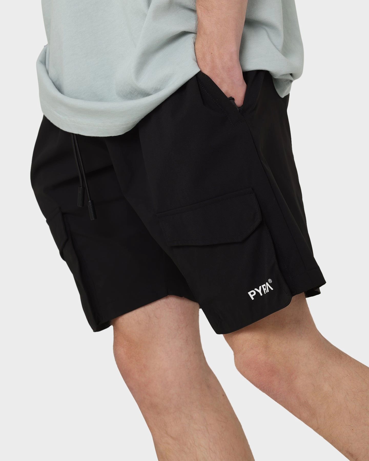 Ultra Soft Lining PYRA Flex Cargo Shorts Black