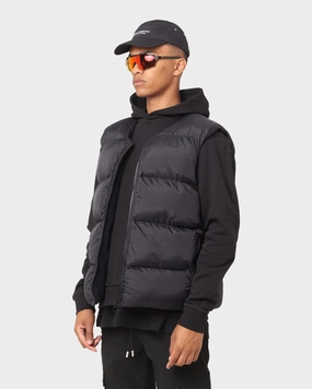 PYRA Gillet Vest Black Stretch Knit Fabric