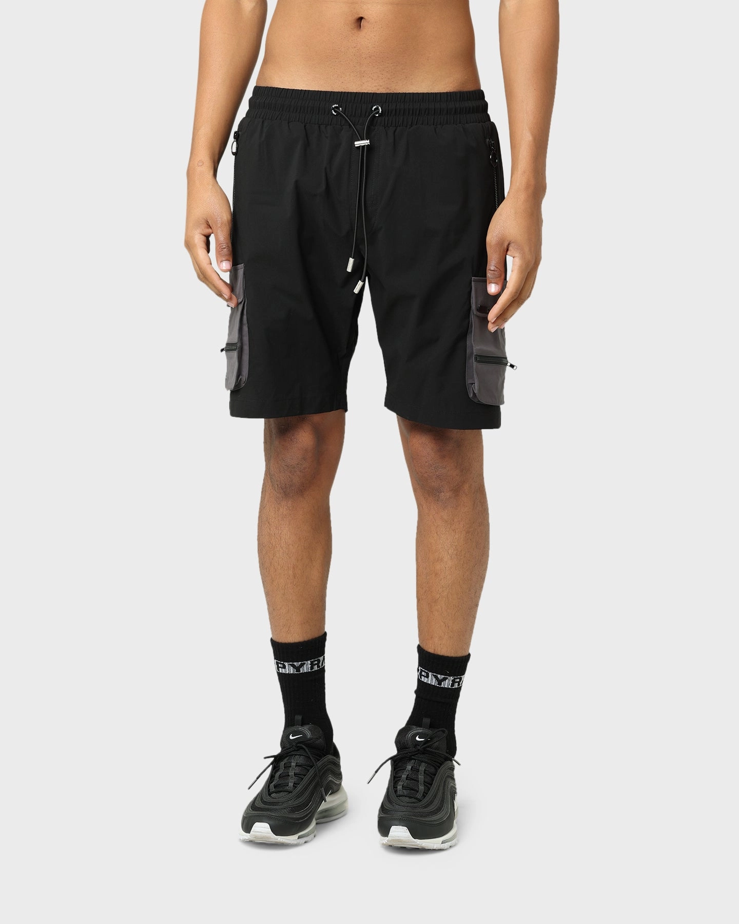 Yoga wear Snag Free Design Pyra Nero Cargo Shorts Black