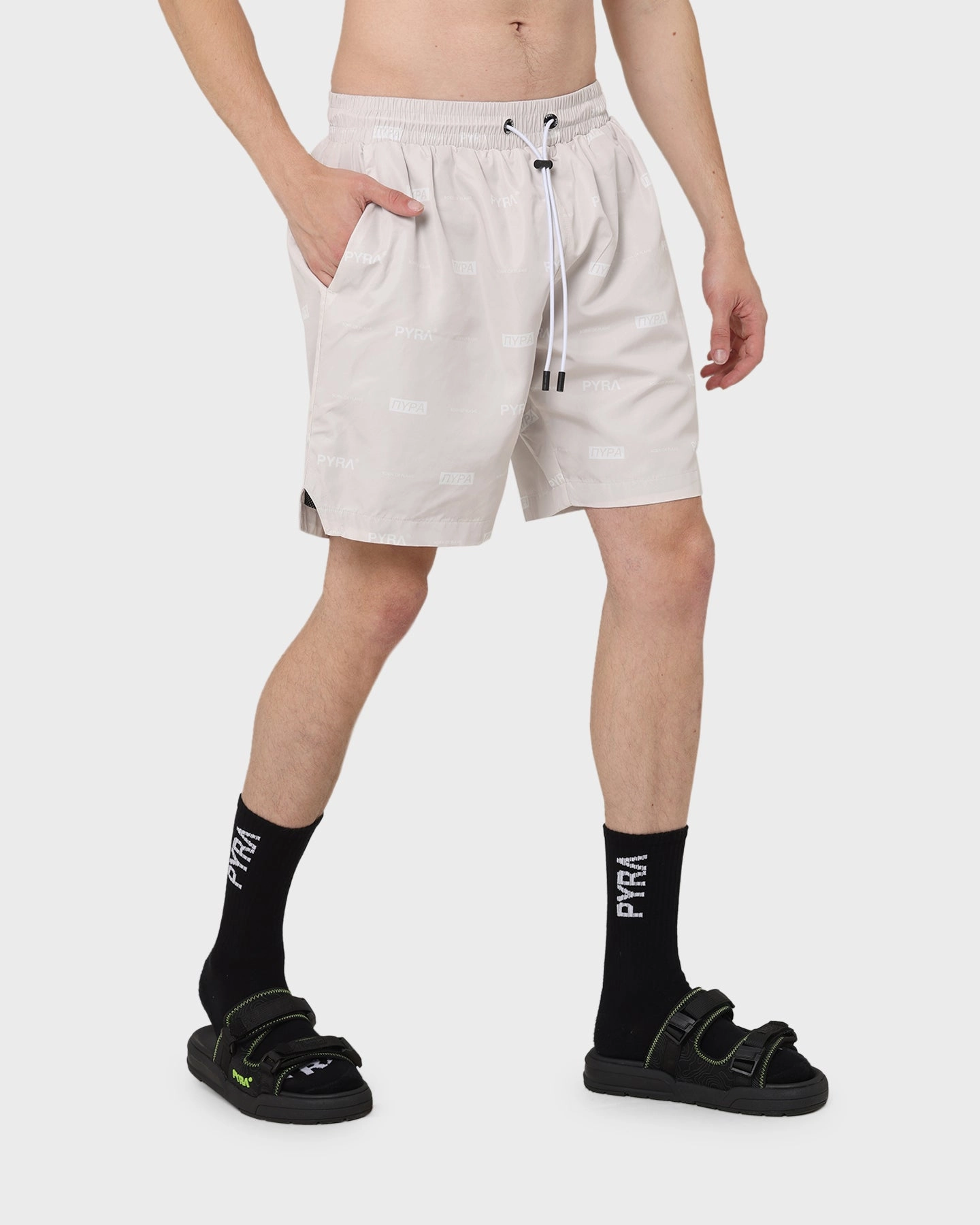 PYRA Parachute Shorts Oyster Casual Shorts cheering section