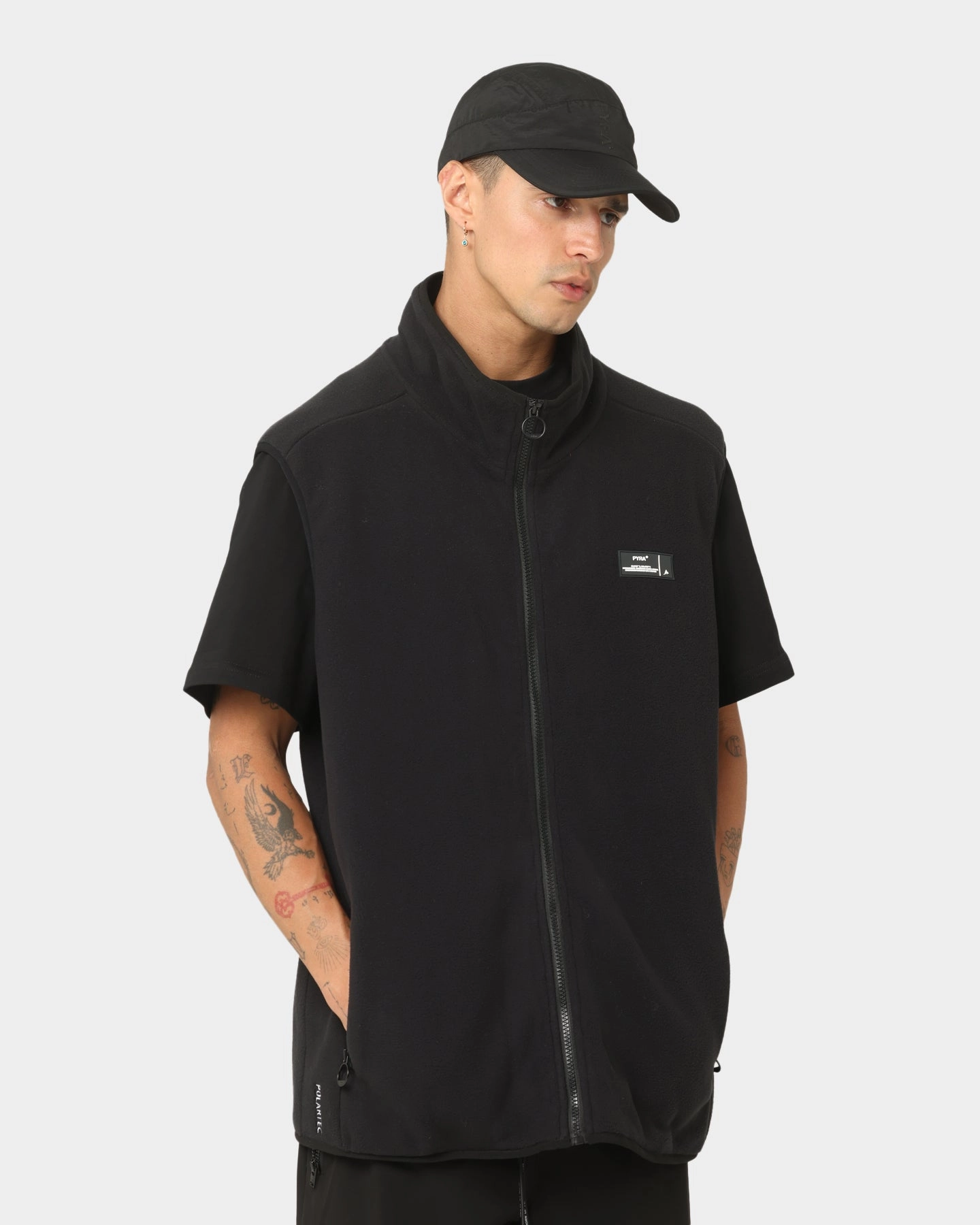 PYRA Polartec Fleece Vest Black/3M Category High Visibility Elements