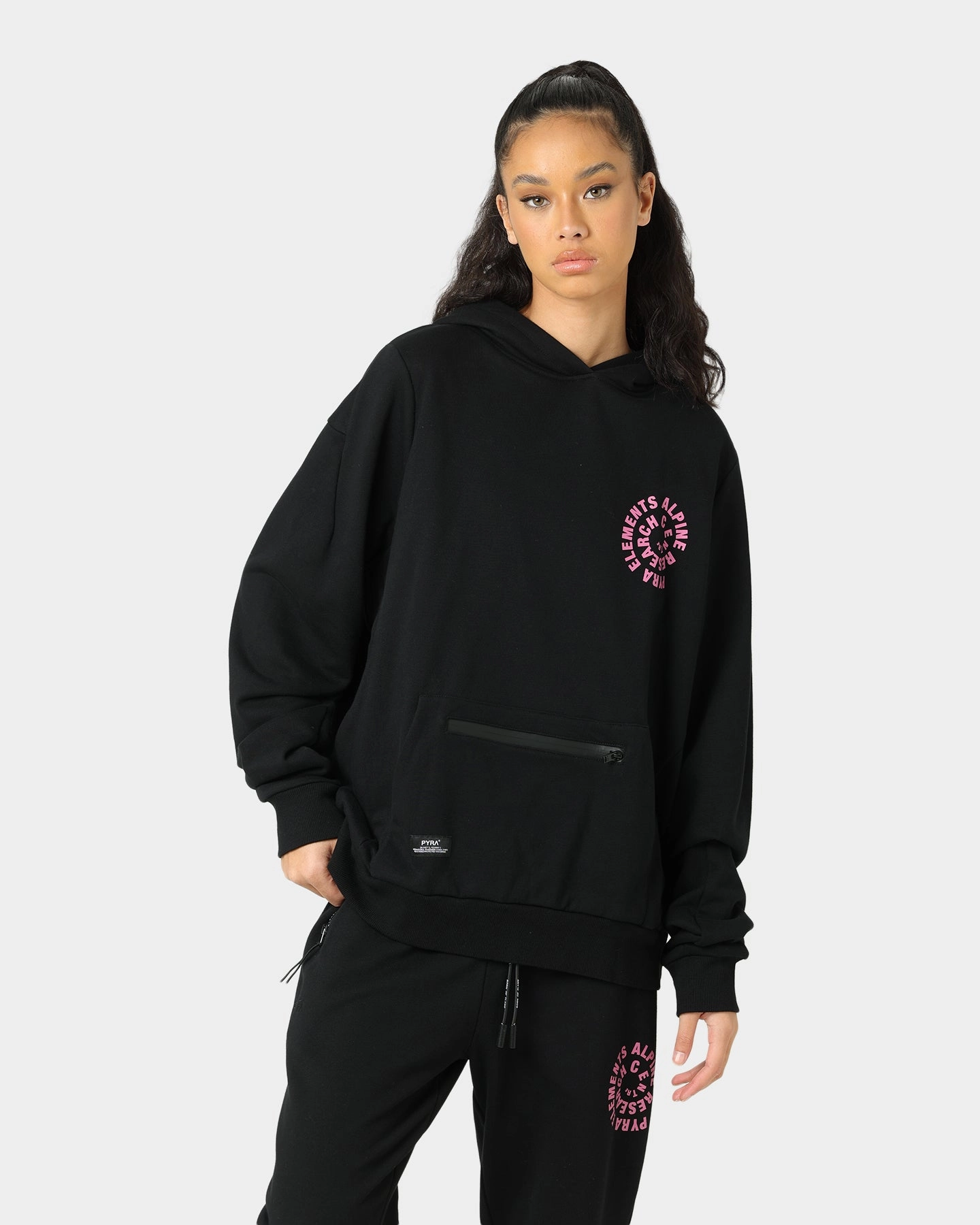 Pyra Spin Out Hoodie Black/Purple Reinforced Shoulders