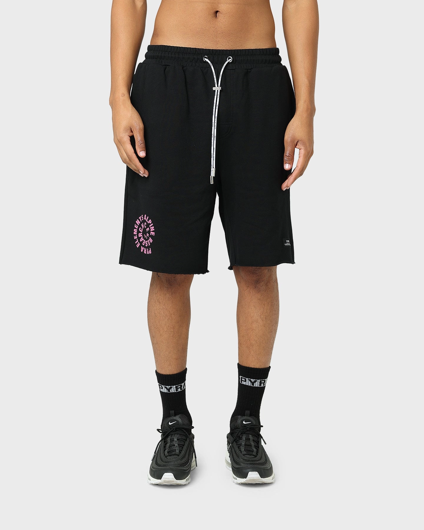 affordable choice Sweat Resistant Coating Pyra Time Warp Shorts Black/Purple