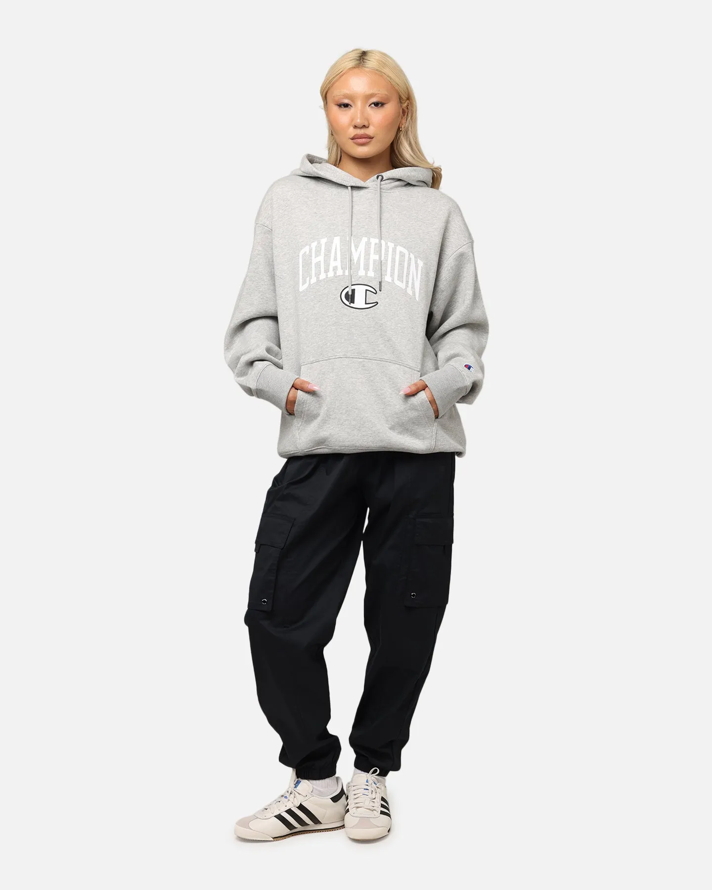 Relaxed Layer Champion Rochester Graphic Hoodie Grey
