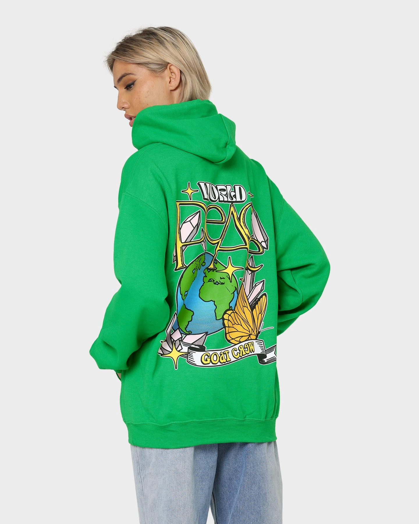 Goat Crew World Peace Hoodie Green Street Outfit
