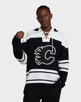 Windproof Construction Flexible Seams 47 Brand Calgary Flames Superior Lacer Hoodie Jet Black