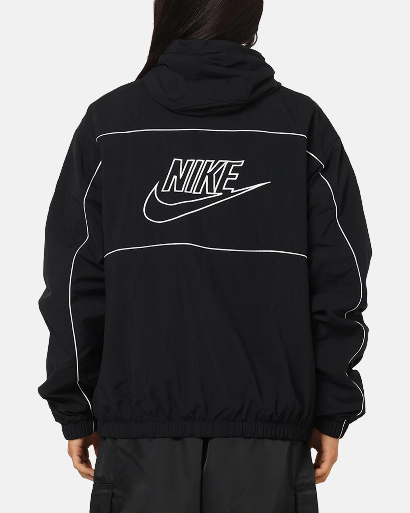 QuiltedPattern suitable for educational purposes Nike Club Athlete Hooded Jacket Black/White/White