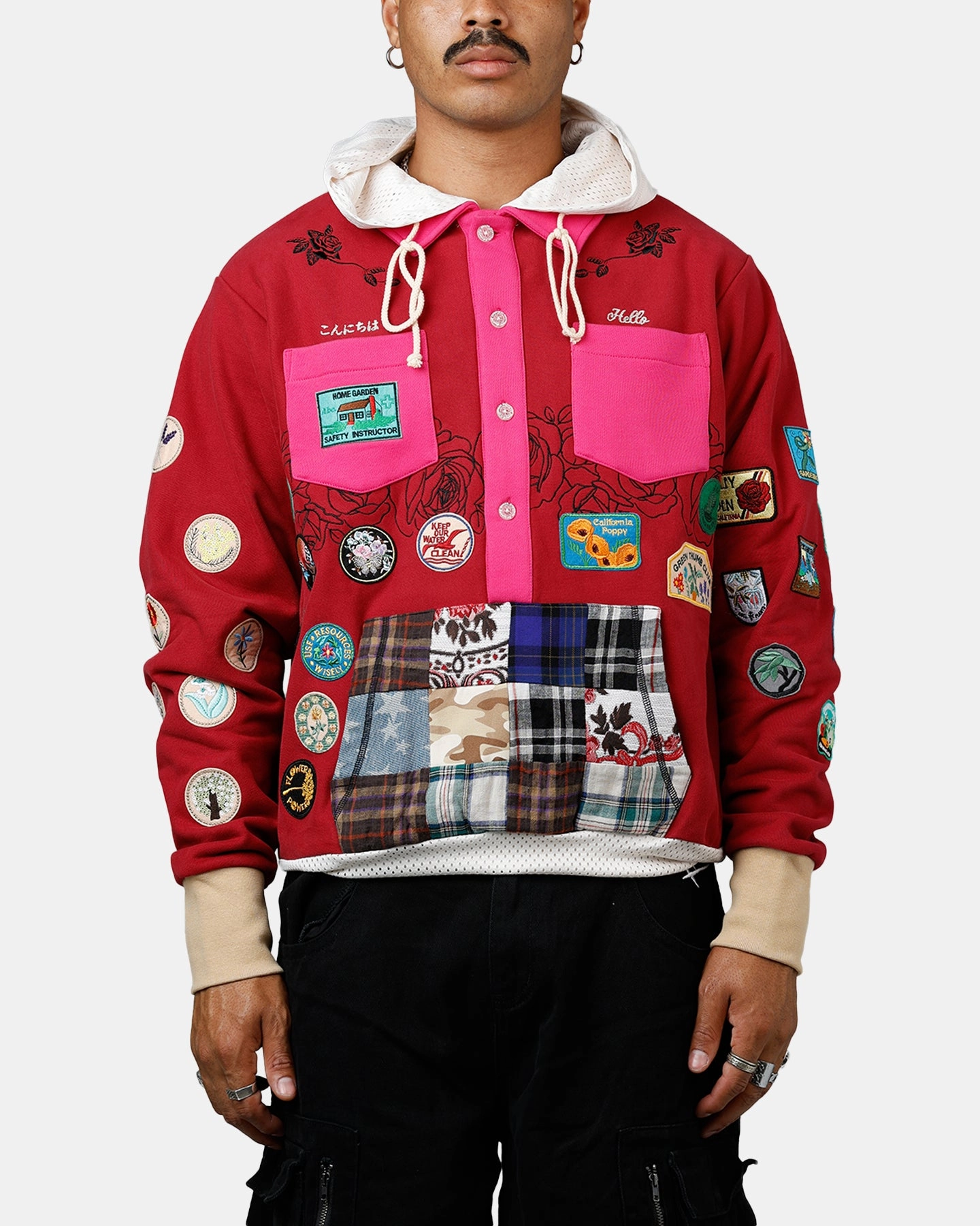 ABC Patch Hoodie Rose Formula