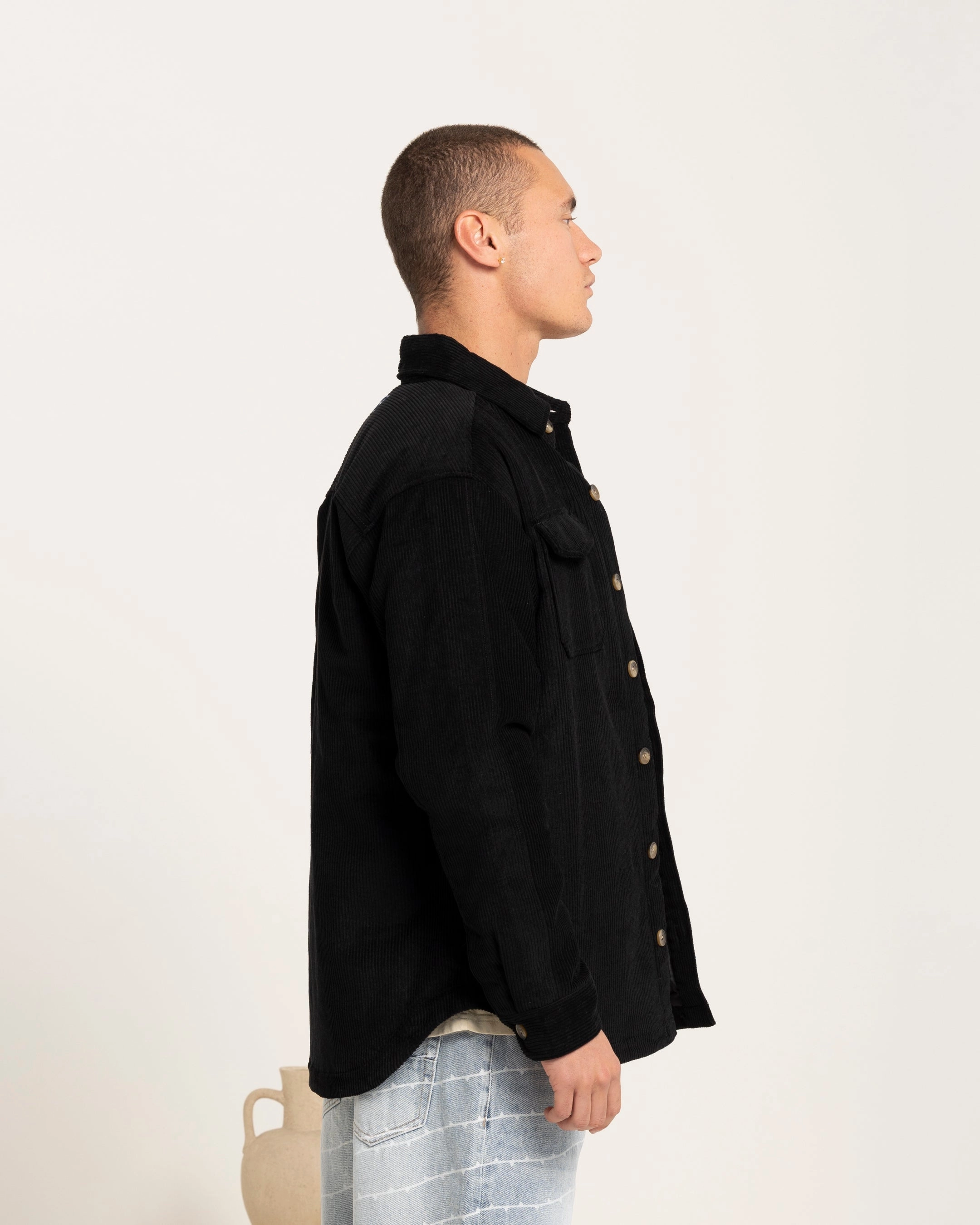 Carre Corduroy Trade Jacket Black High Density Weave