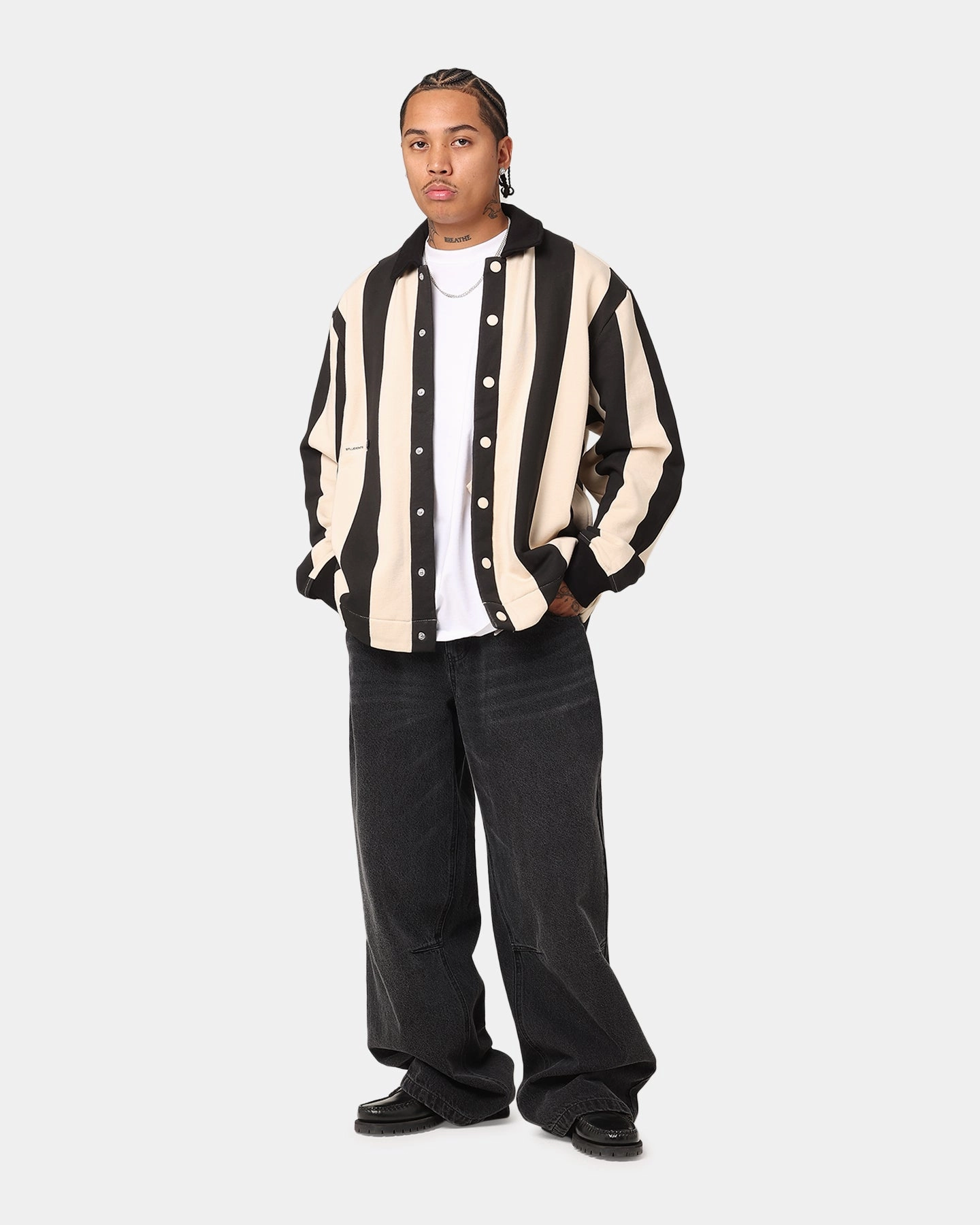 Students Golf Remington Stripes Jacket Black snowy New Year's Eve attire