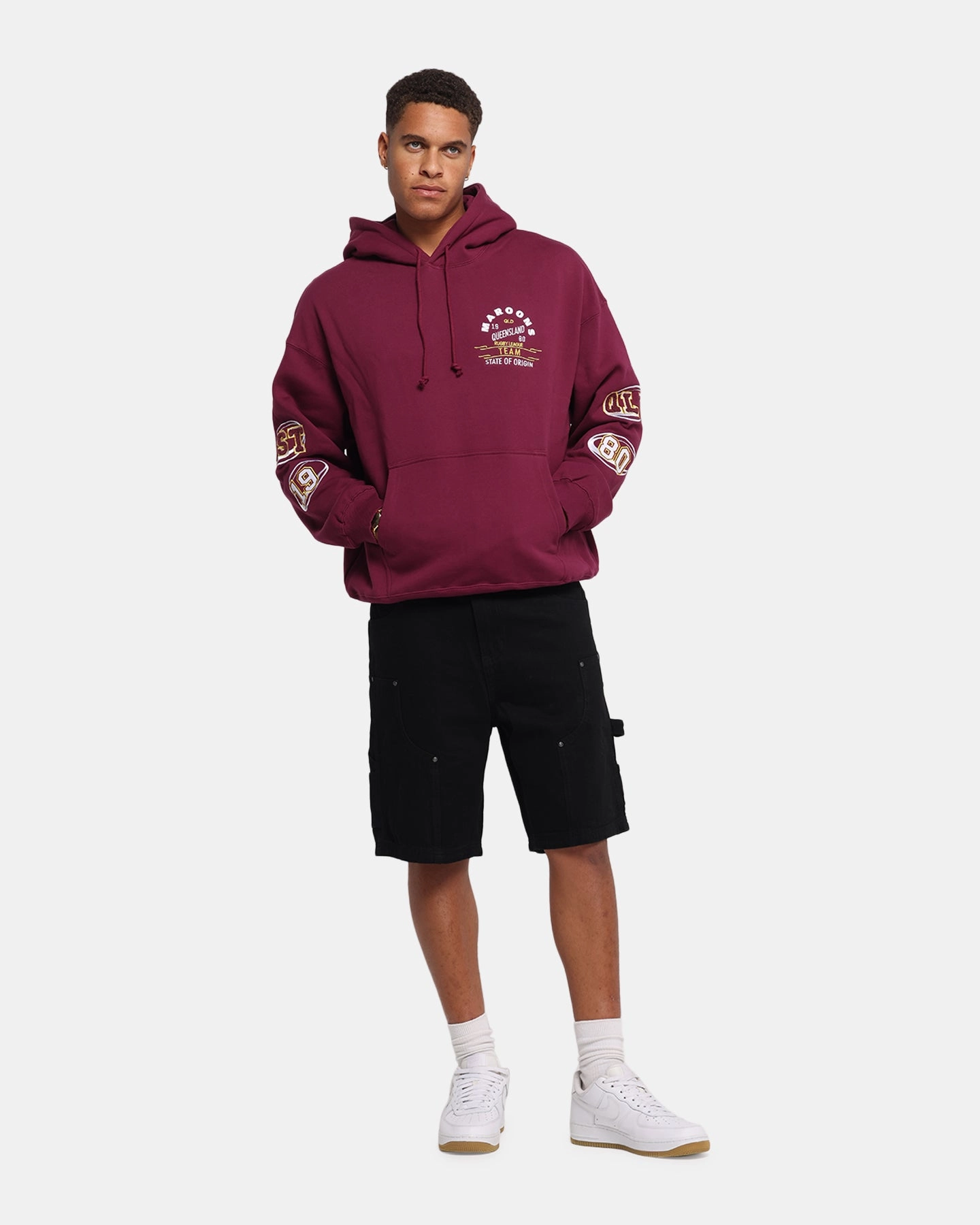 Ergonomic Design Foldable Collar Design Queensland Rugby League Queensland Maroons State Of Origin Hoodie Maroon
