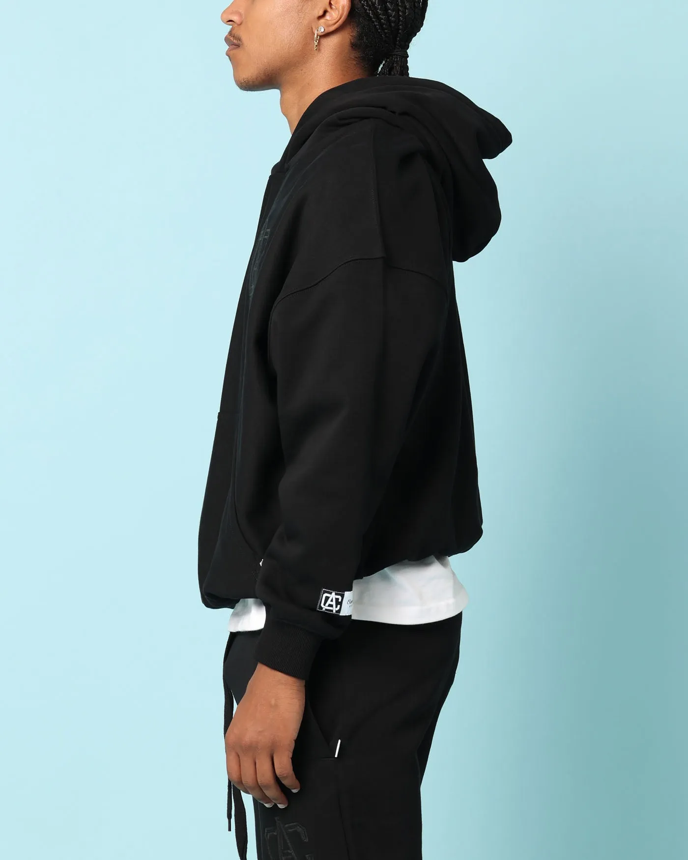 Carr?? Academy Oversized Hoodie Black Slimming