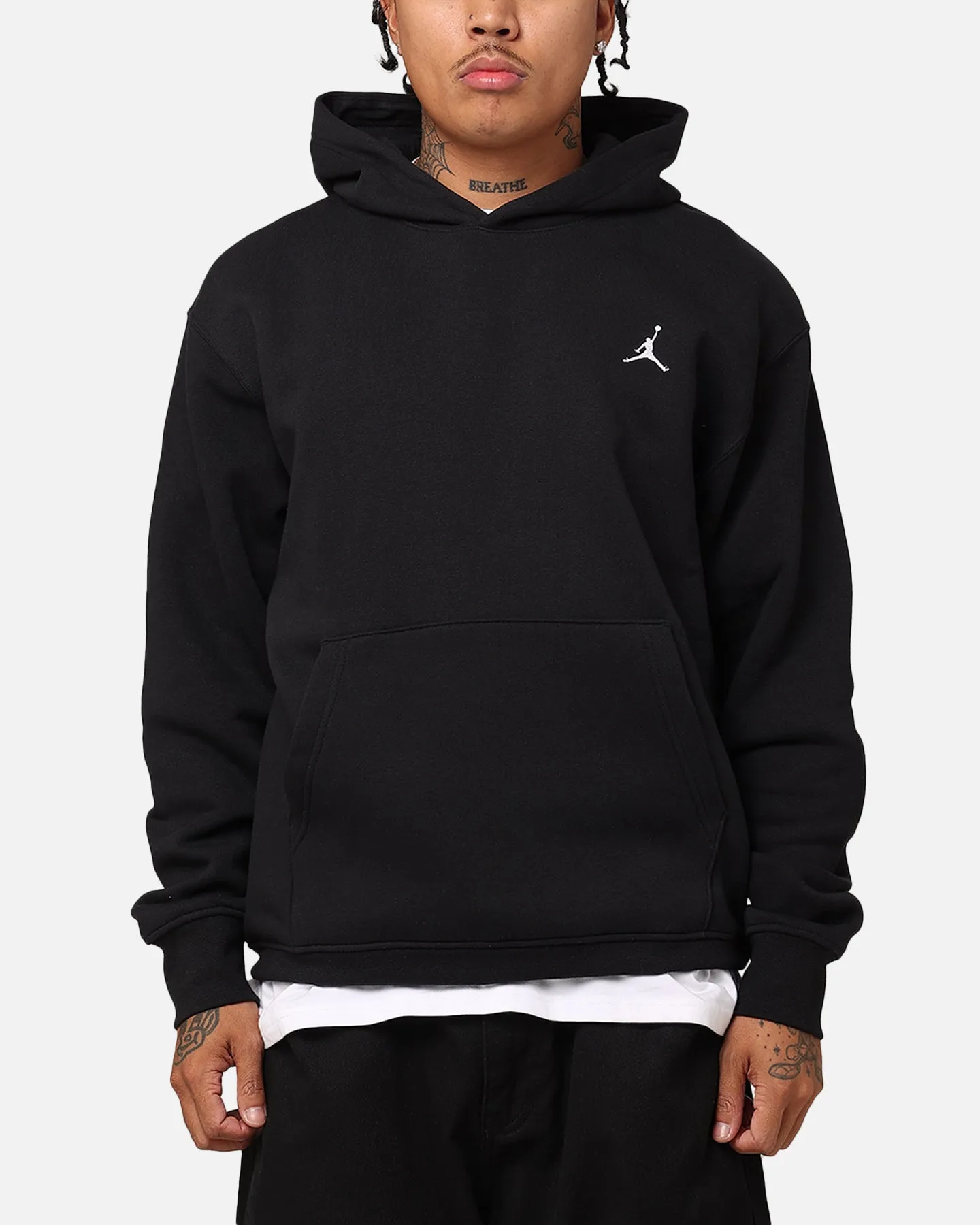 Jordan Essentials Fleece Pullover Black/Black/White Train