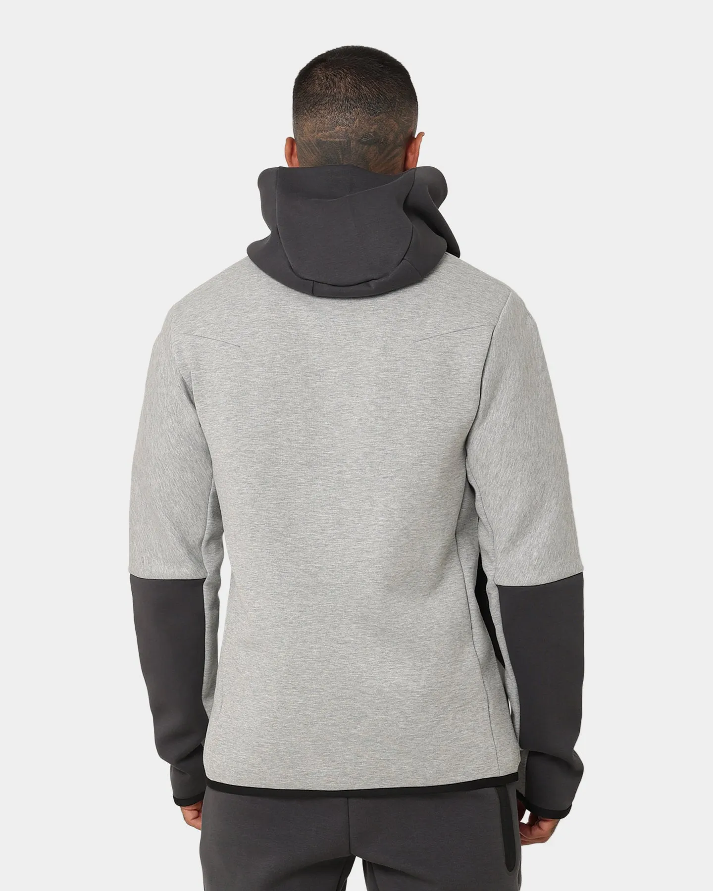 Nike Sportswear Tech Fleece Full Zip Hoodie Dark Grey Heather Clock