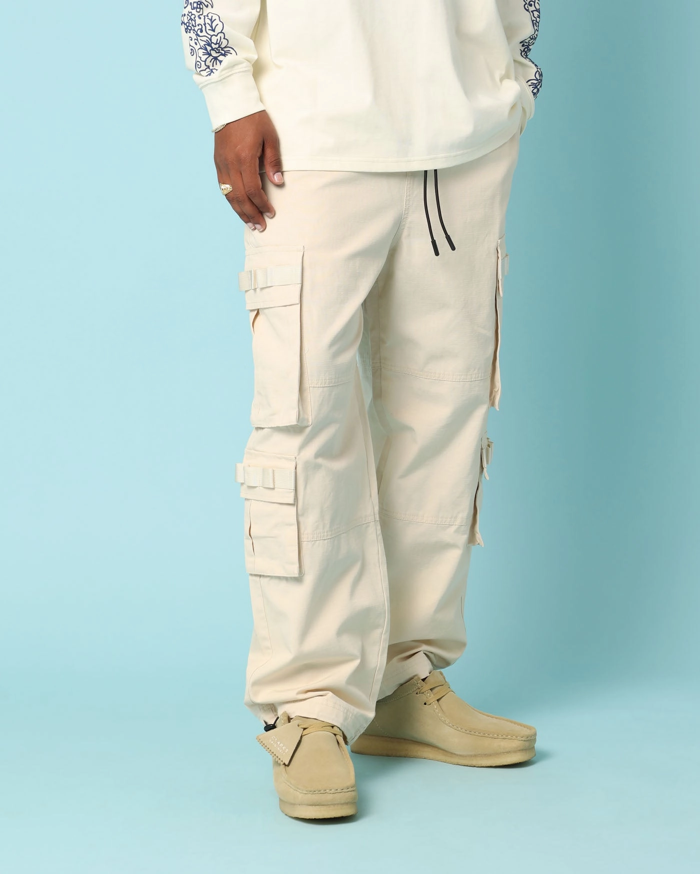 Versatile Comfort Sporty Comfort Carr?? Boonie Cargo Jogger Off White