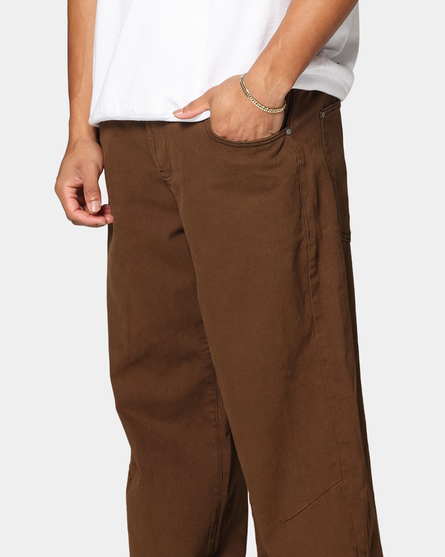 Reinforced Seams Saint Morta Amplus Jeans Vintage Brown