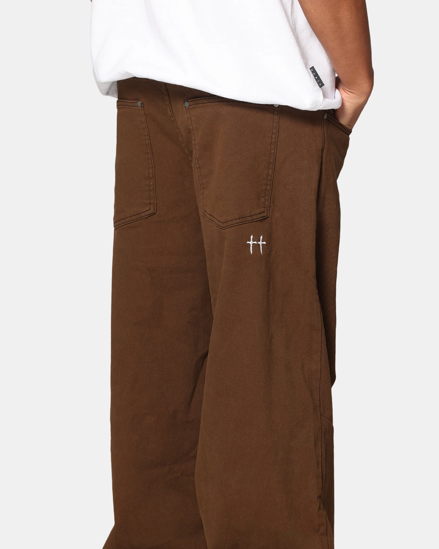 Saint Morta Amplus Jeans Vintage Brown Smart Comfort Flexible Knee Panels