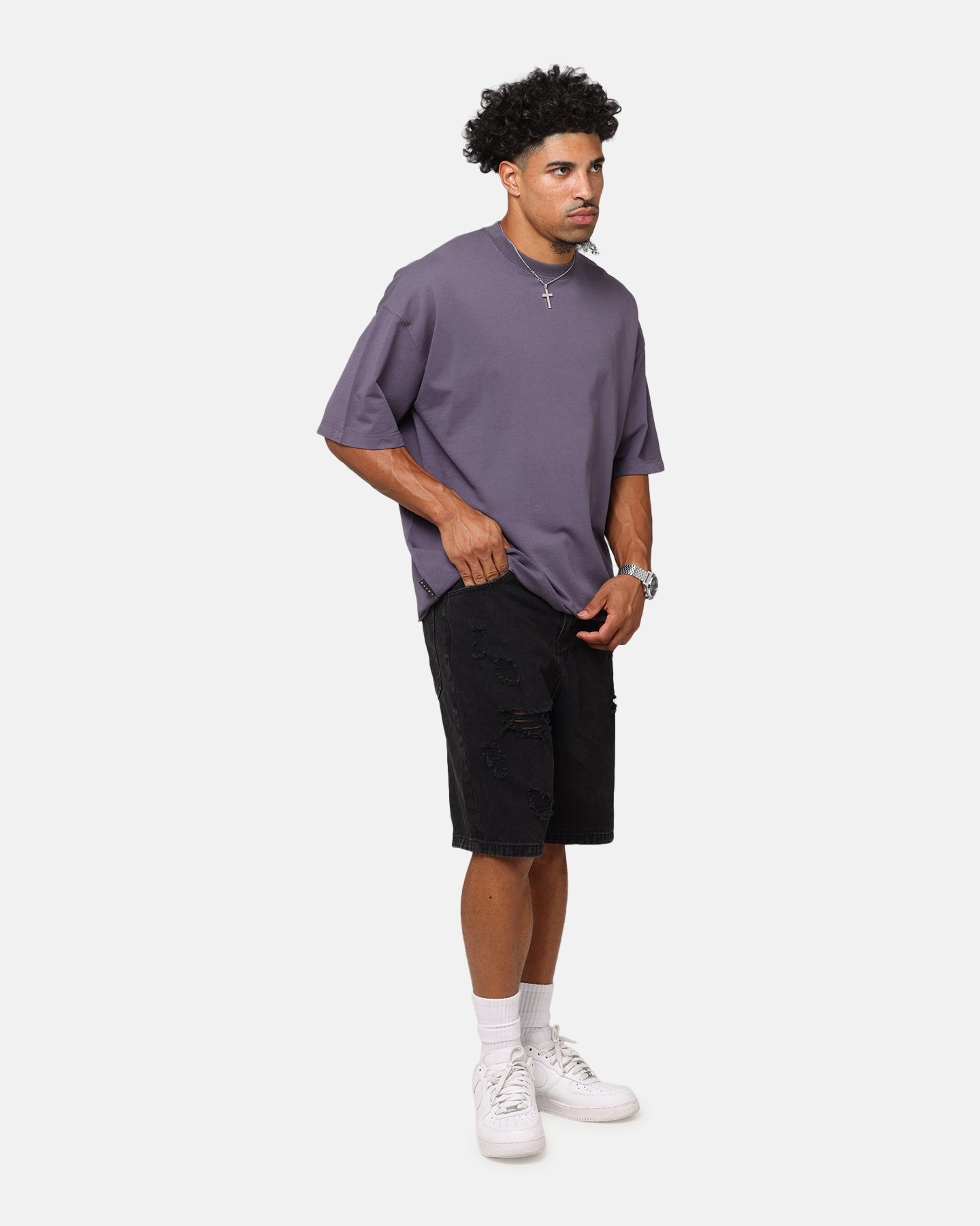 Fun Colors Gentle On Skin Saint Morta Disrupt Denim Shorts Washed Black