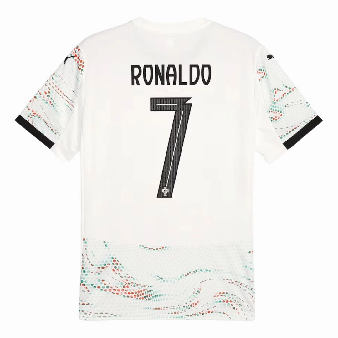 Portugal Away Jersey 2025 Ronaldo 7 Bonded Seamless Athletic Silhouette