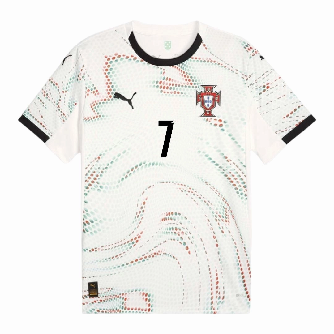 Portugal Away Jersey 2025 Ronaldo 7 Wrinkle Resistant Weave