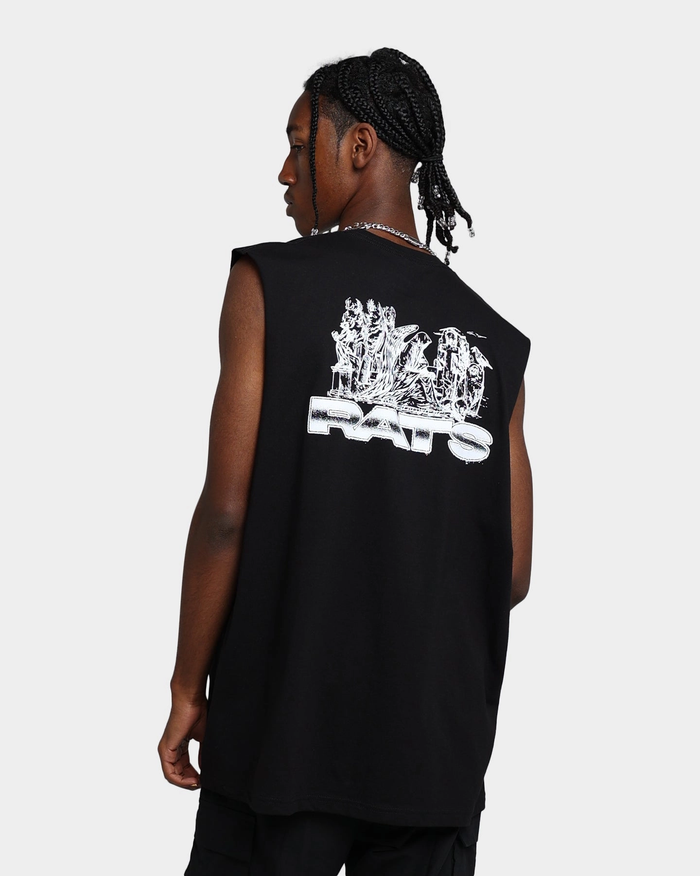 Smart Fit Rats Get Fat Memorial Muscle T-Shirt Black