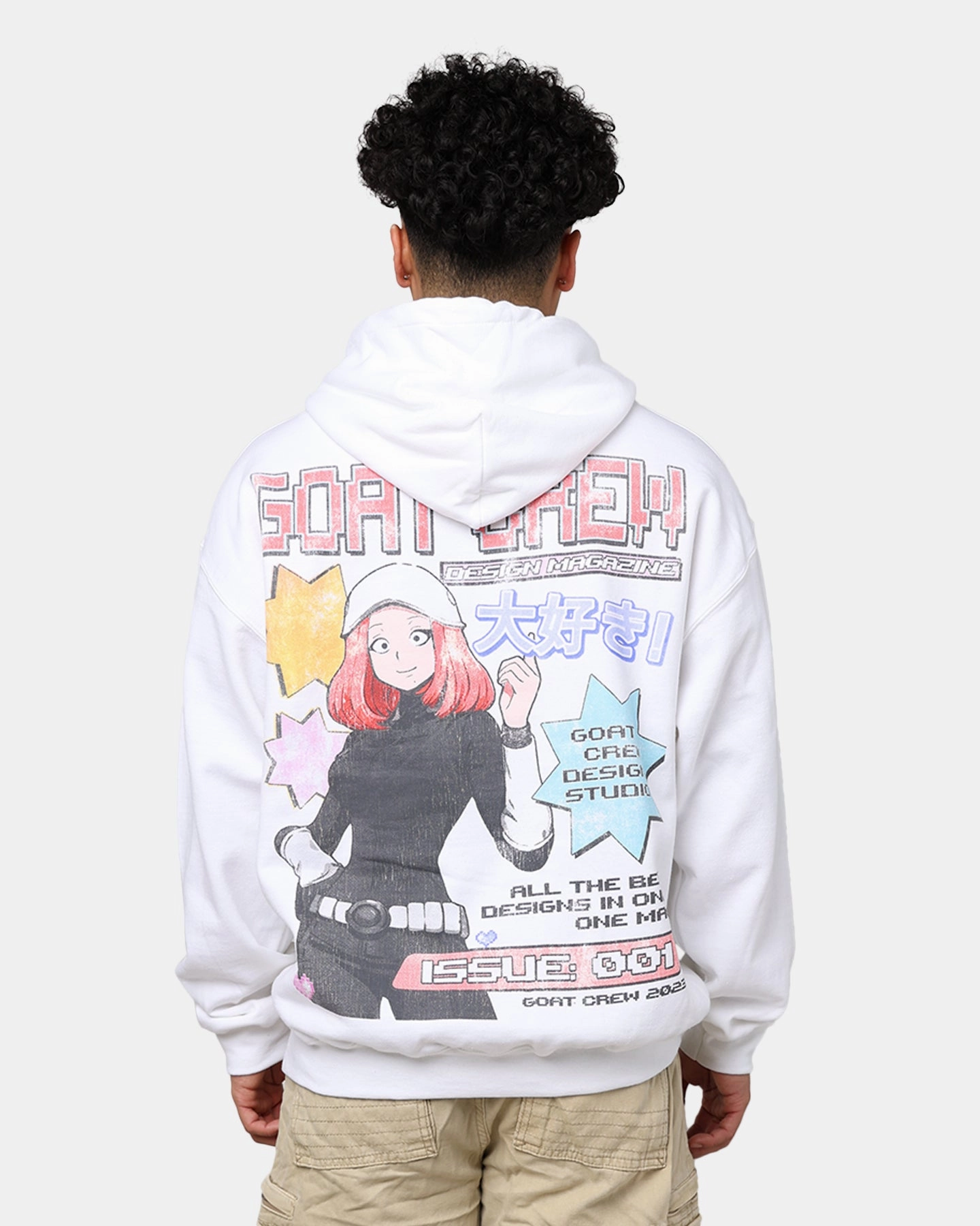 Goat Crew Demi Anime Hoodie White No Bulk