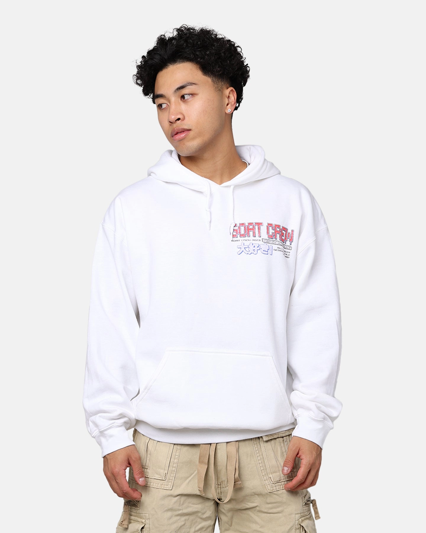 New Year's Eve attire Confidence booster Goat Crew Demi Anime Hoodie White