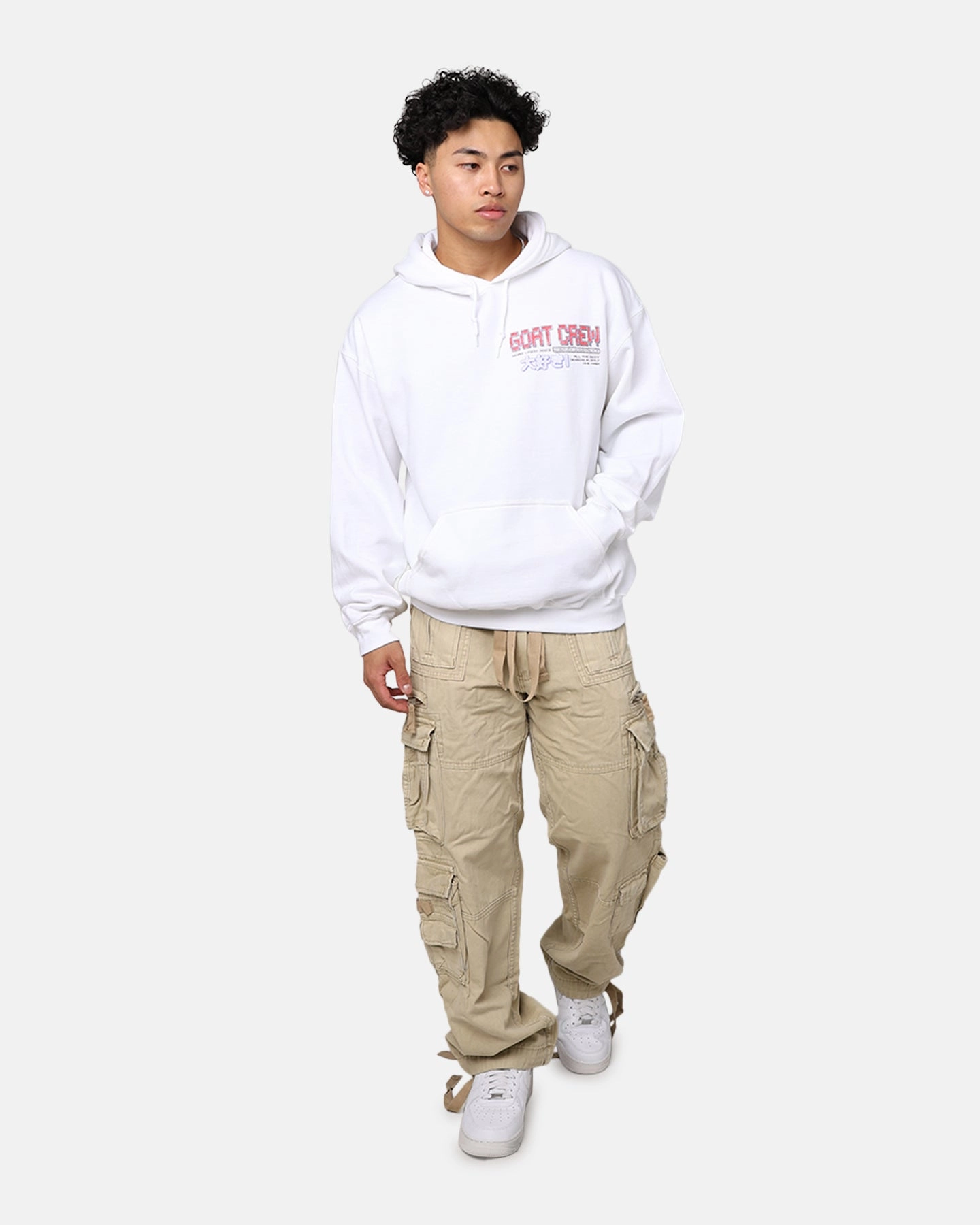 Opportunity Goat Crew Demi Anime Hoodie White