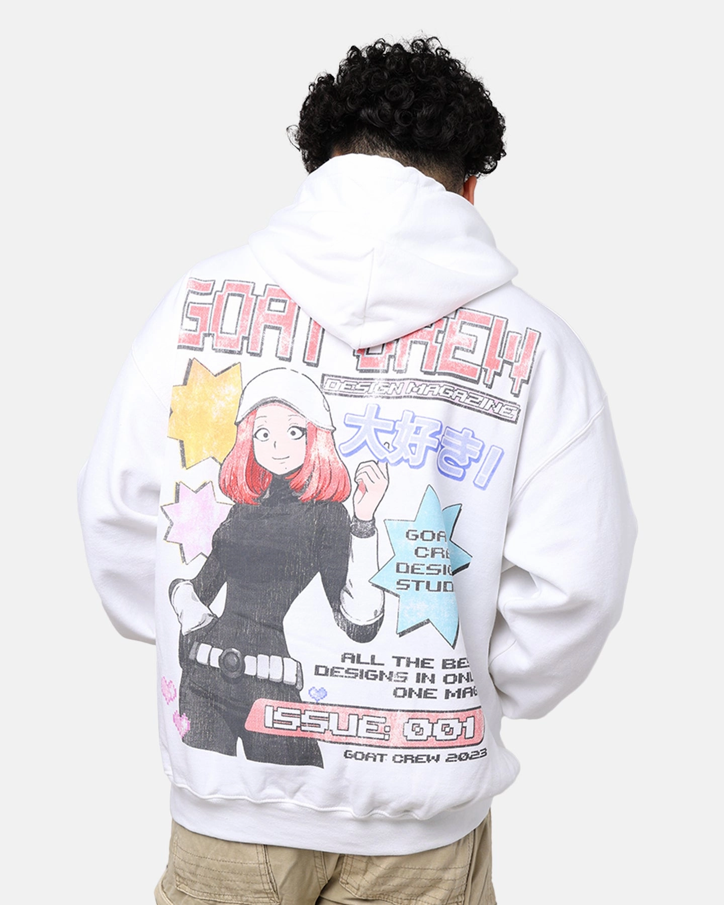 Goat Crew Demi Anime Hoodie White Sports use