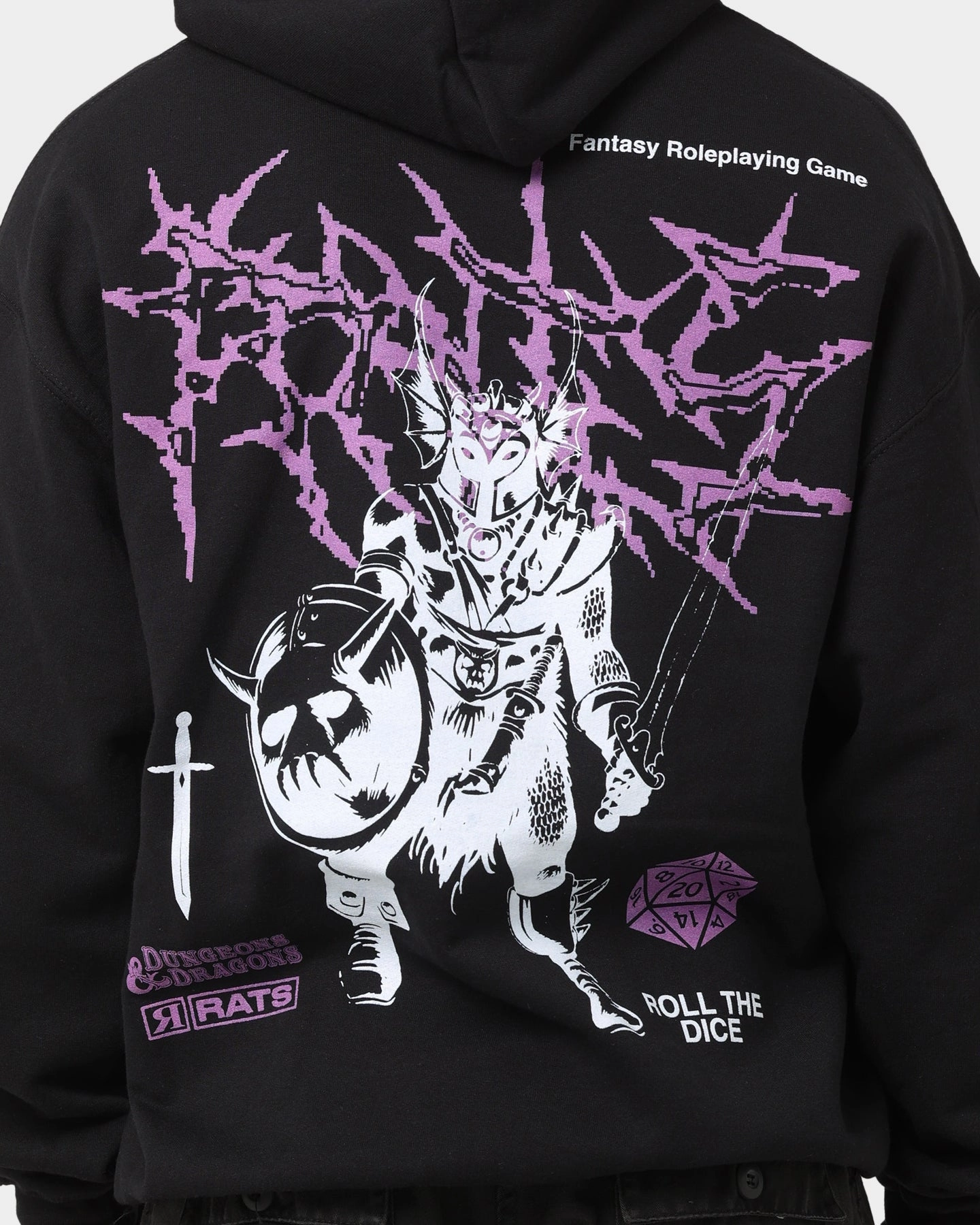 Flexible Neckline Benchmark Rats Get Fat X Dungeons And Dragons Warduke Premium Vintage Hoodie Black