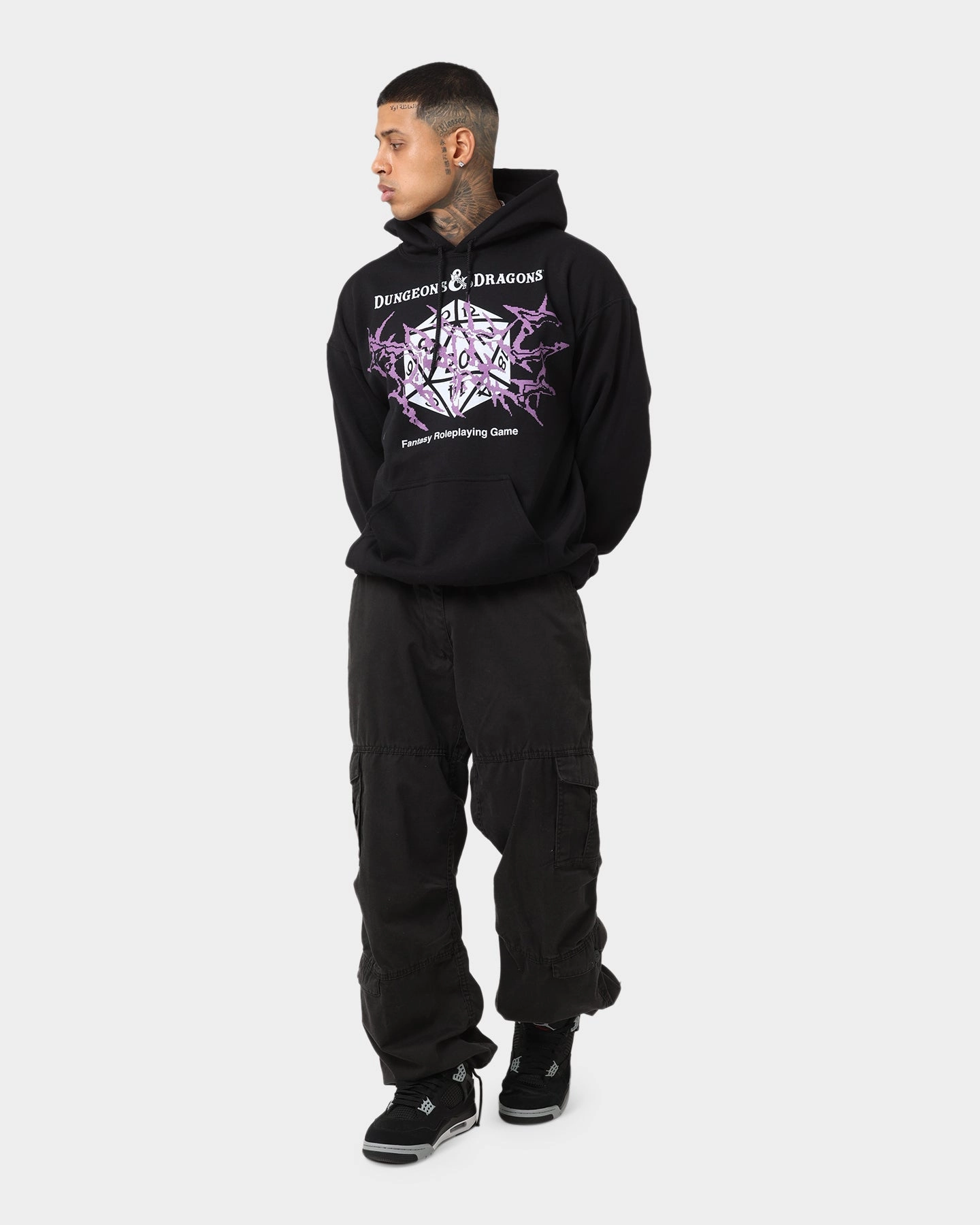 Stretchable Panels Rats Get Fat X Dungeons And Dragons Warduke Premium Vintage Hoodie Black