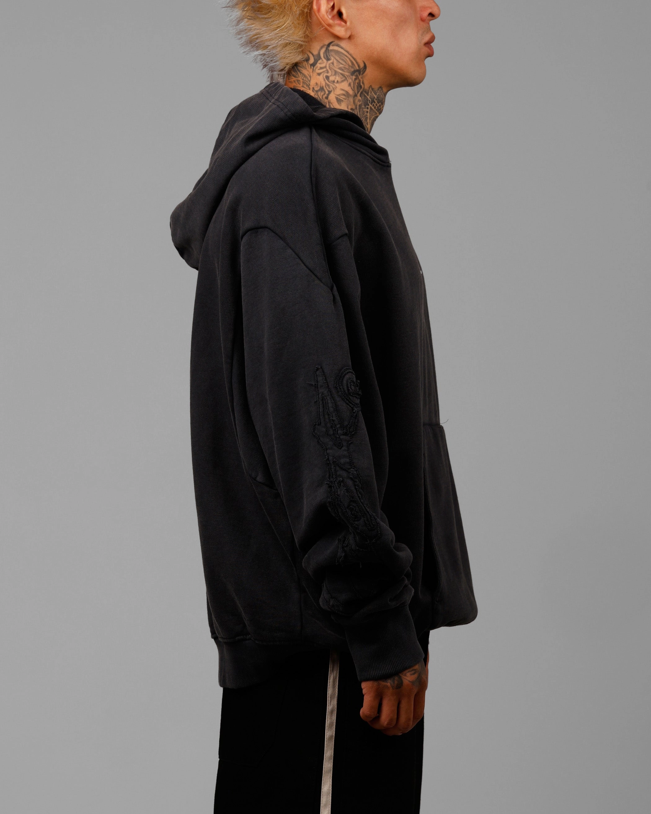 Loiter Dune Hoodie Washed Black Polyfill Layer Integration Flex Mobility System