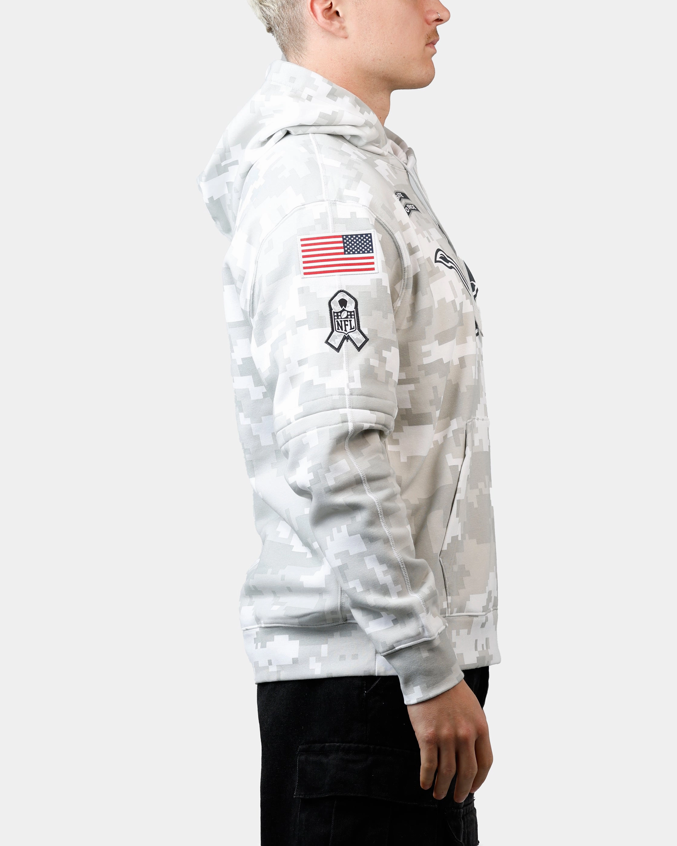 Project self - treat Nike Detroit Lions Salute to Service Hoodie Camouflage