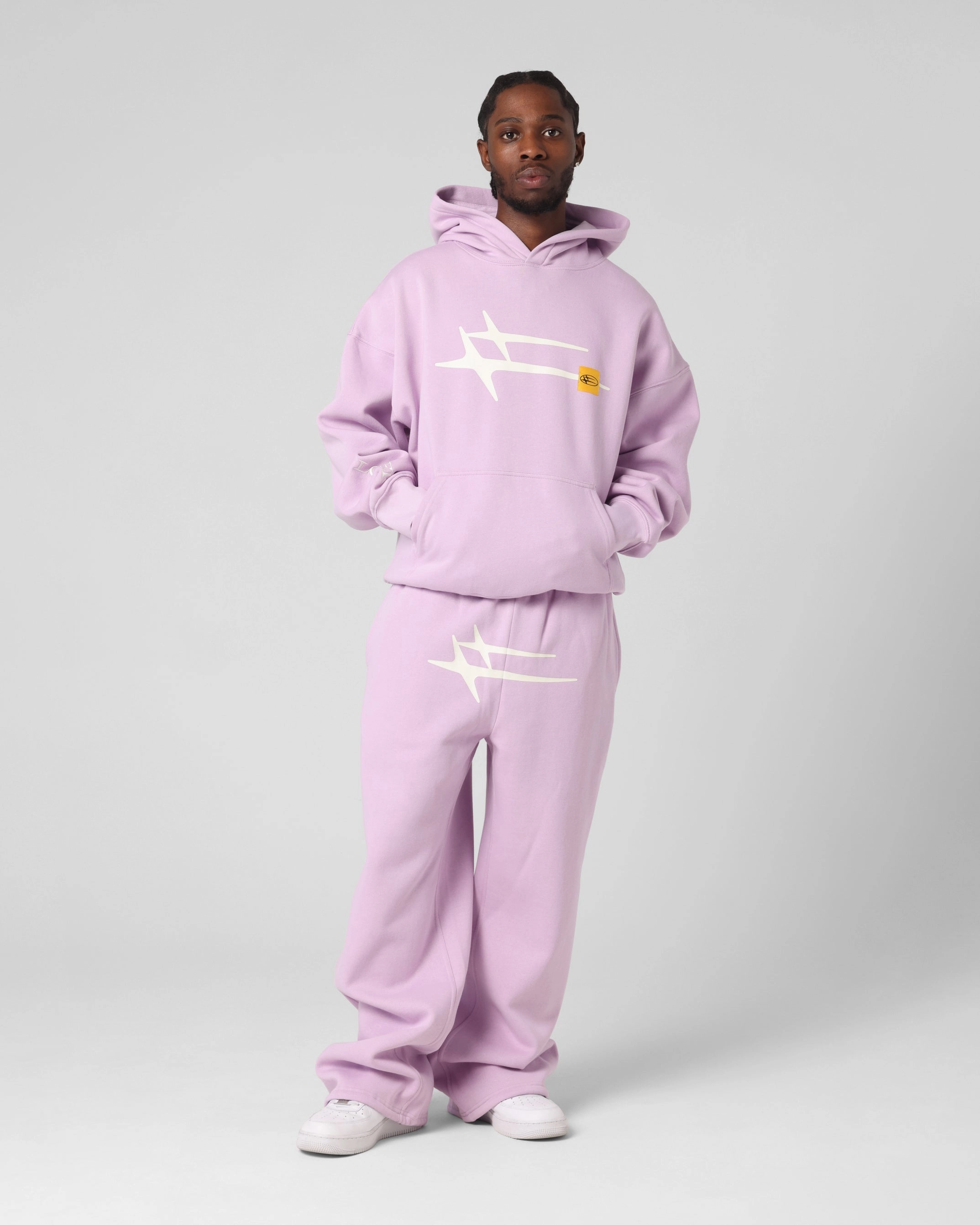 Unisex American style Loiter Hybrid Premium Hoodie Lilac