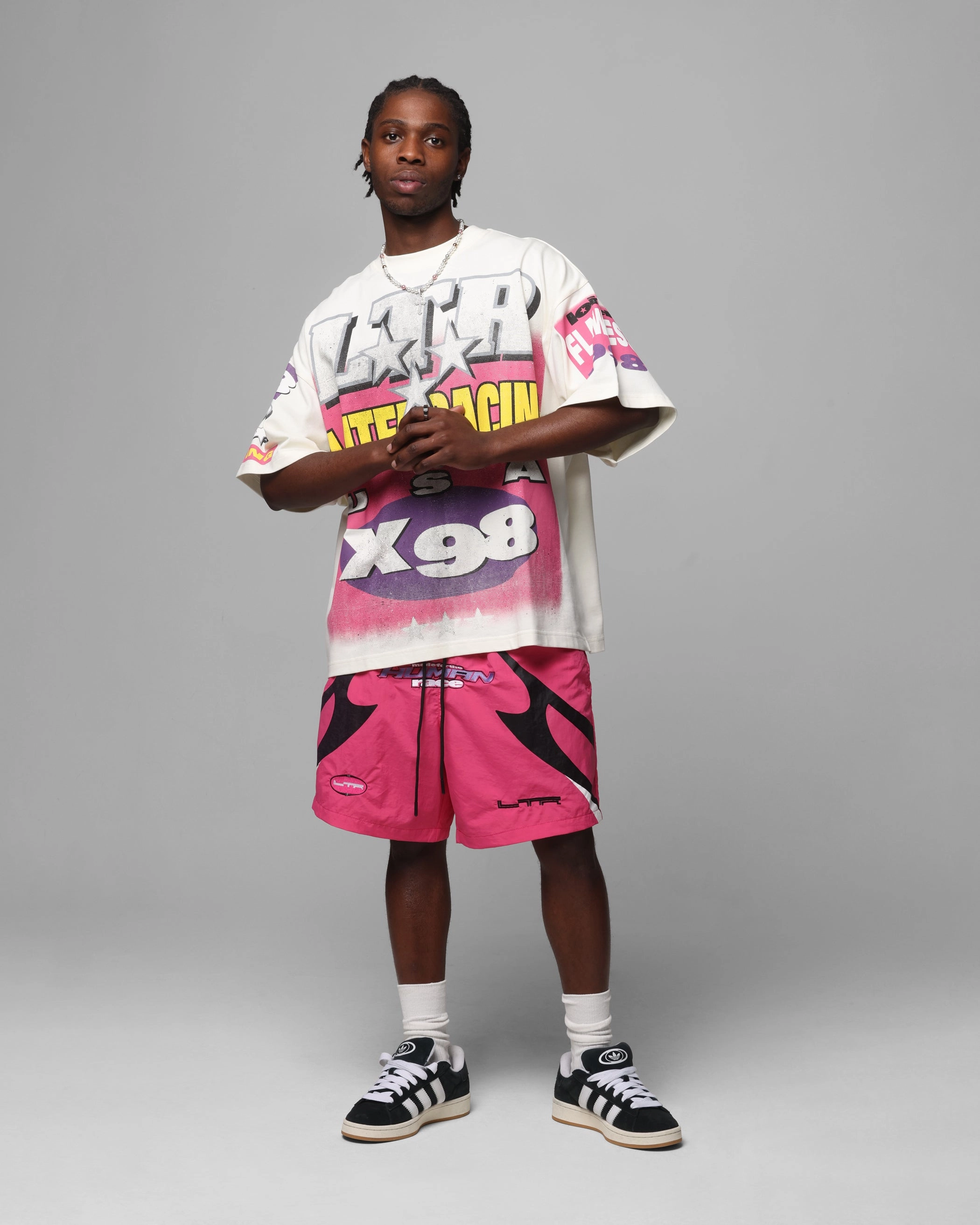 Beach Ready Shorts Eco Friendly Fabric Loiter Motorway Walk Shorts Pink