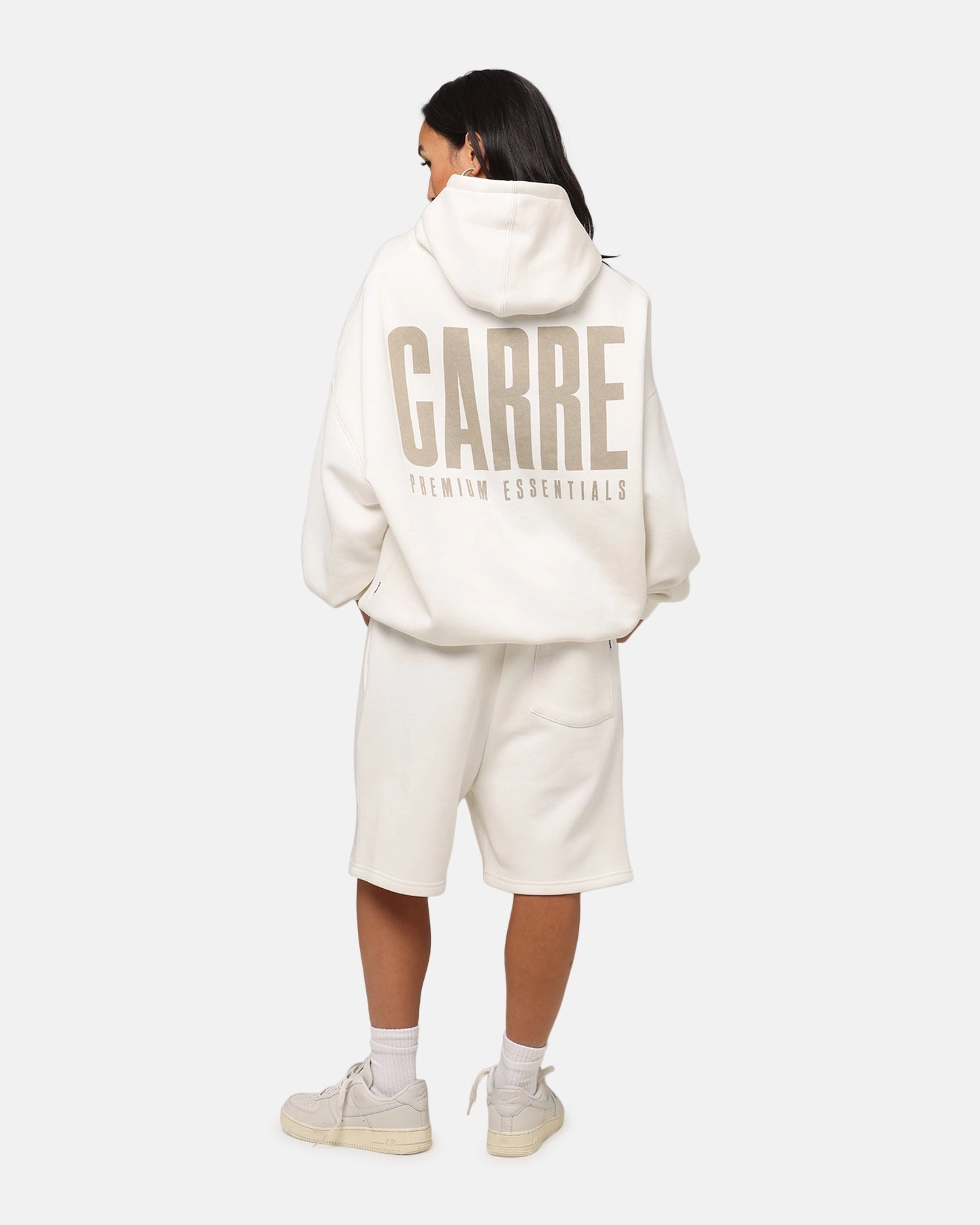 Carre Premium Essentials Hoodie Cream Urban Nomad Streetwear Style