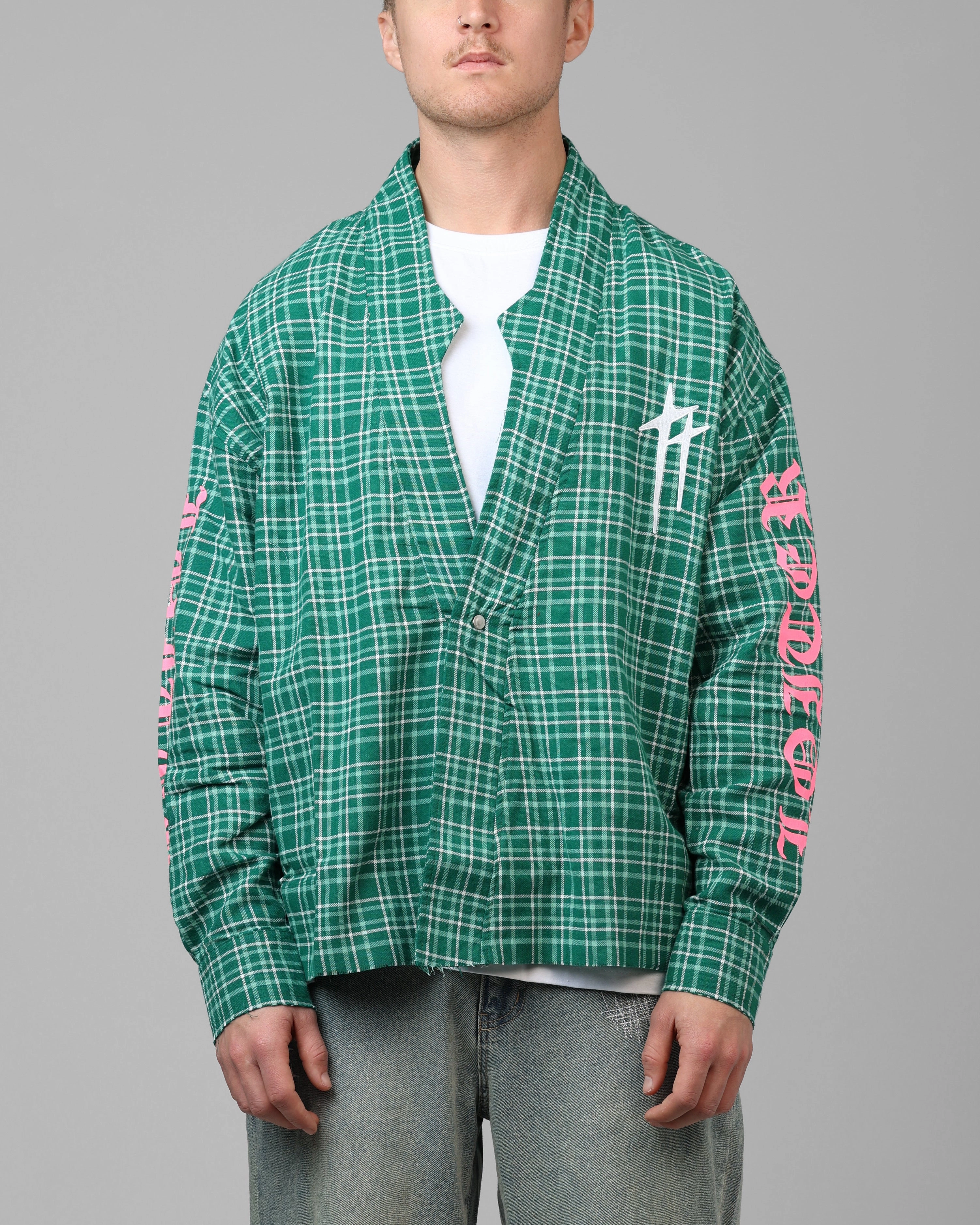 Motivate Toothpaste Loiter Kimono Flannel Green