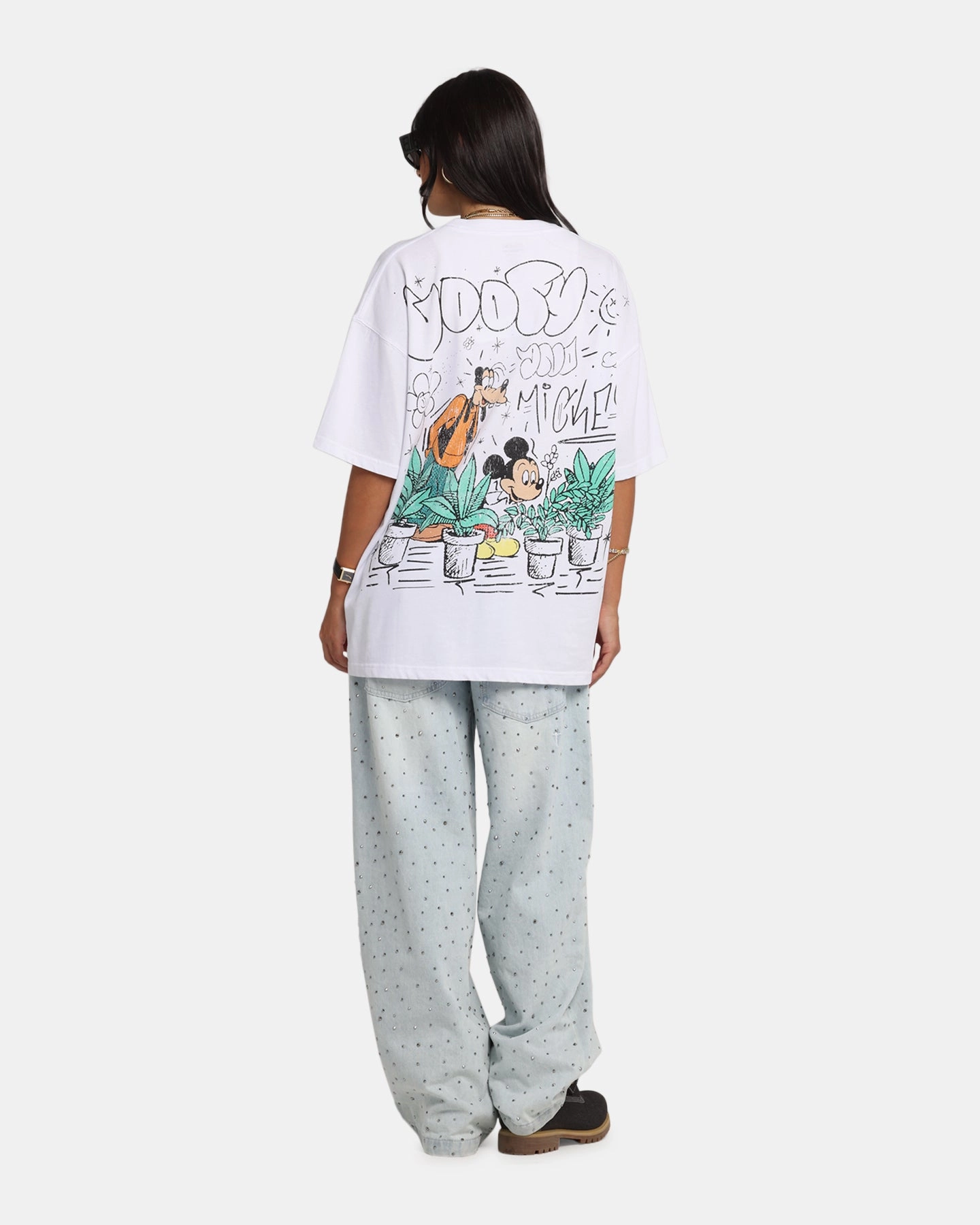 Seasonal Fashion Modern and Soft American Thrift Disney Best Friend's T-Shirt White