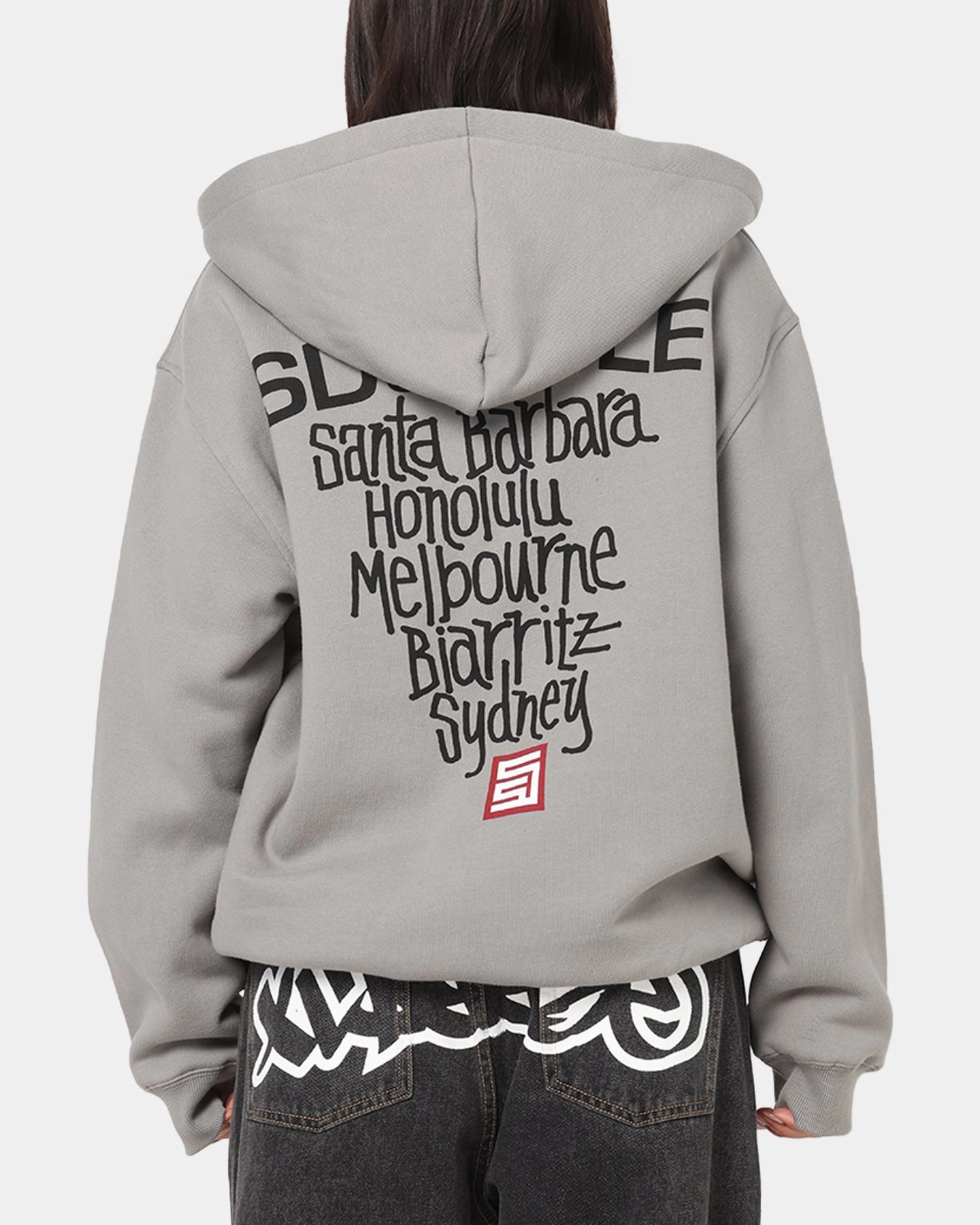S Double Cities Zip Through Hoodie Stone rollerblade wear