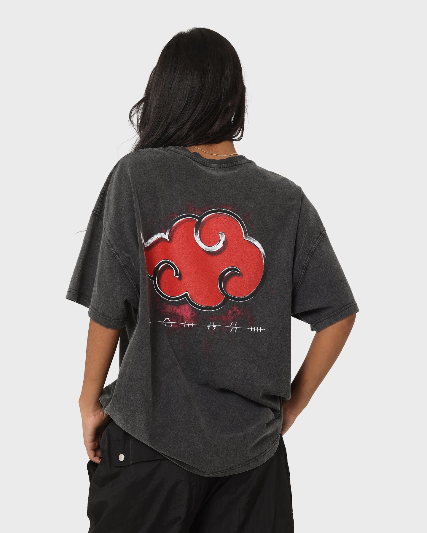 Minimal Comfort Style Goat Crew X Naruto Akatsuki Organic Heavyweight Vintage T-Shirt Vintage Black