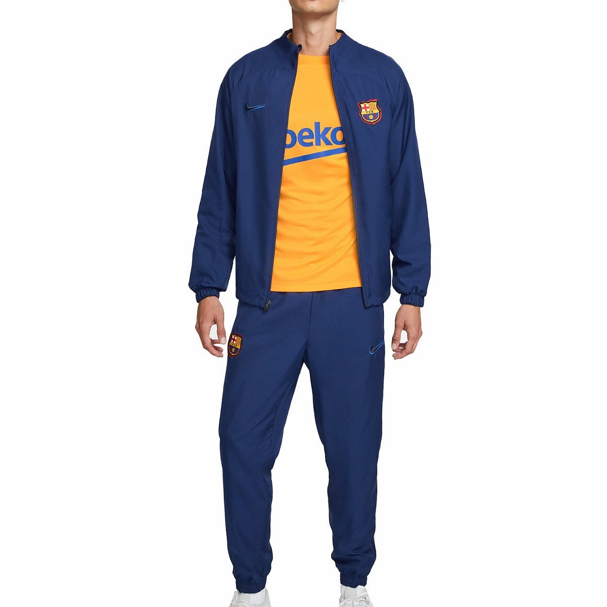 Non Slip Inner Layer Flame-retardant FC Barcelona training presentation Soccer tracksuit 2022 - Nike