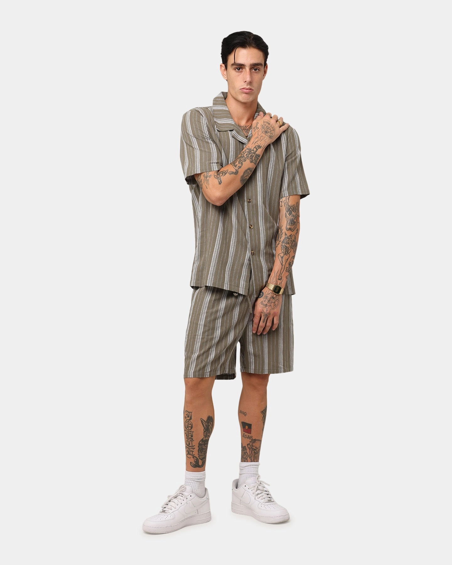 UV Protection Fabric XXIII Condesa Linen Shorts Olive