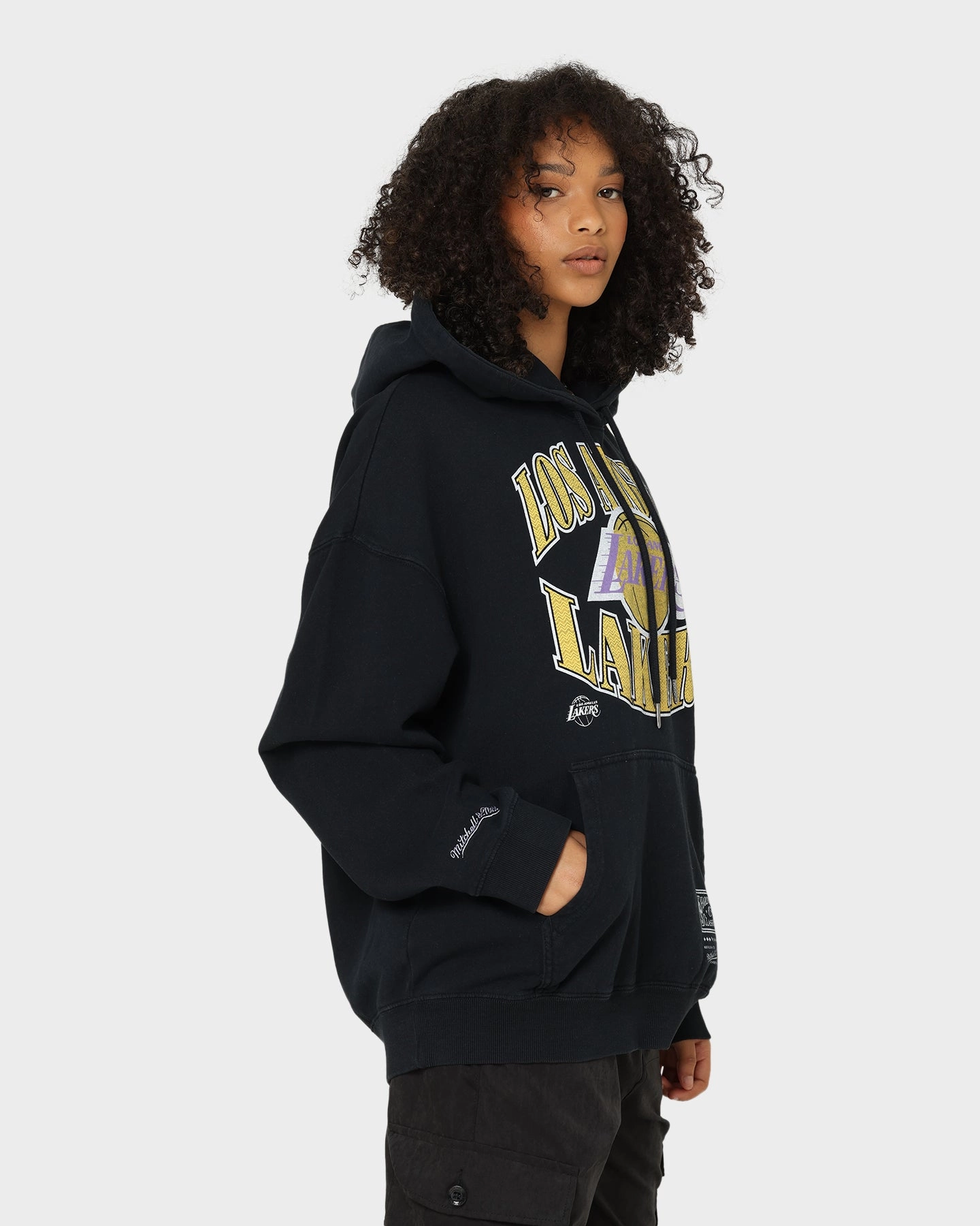Mitchell & Ness Los Angeles Lakers Point Guard Hoodie Faded Black Commute Brush