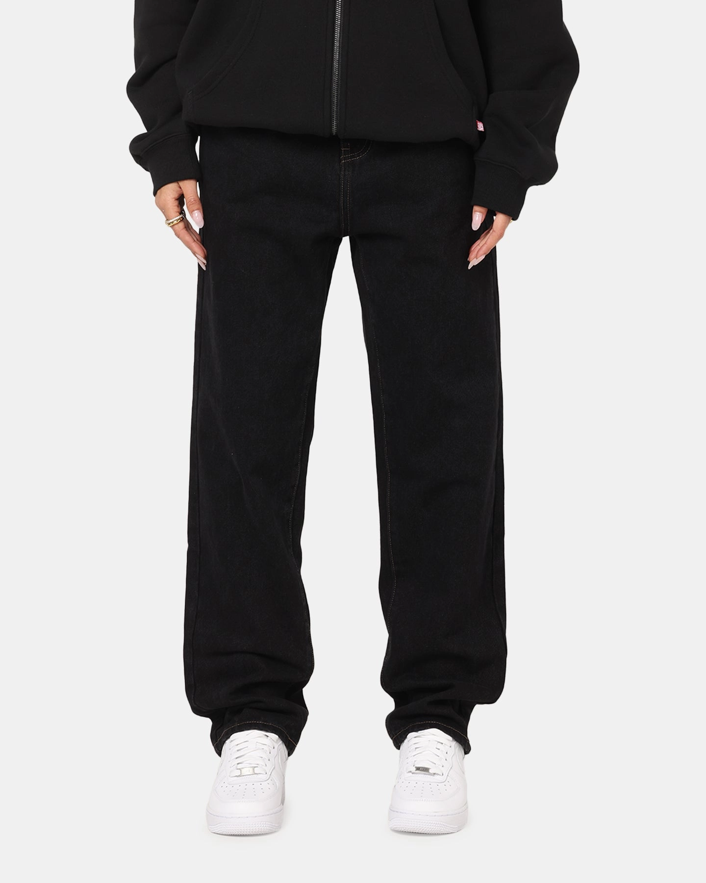 S Double Denim Standard Jeans Black Rinse Versatile Fit